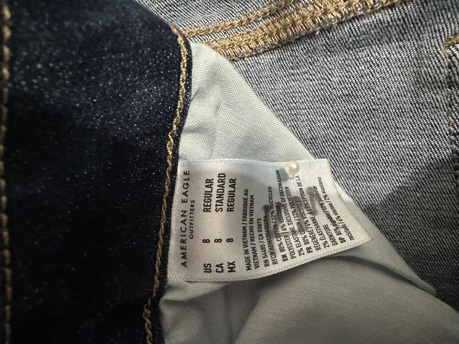 American Eagle Outfitters American Eagle Women's Skinny Jeans - Dark Wash Size 30" / US 8 / IT 44 - 3 Thumbnail