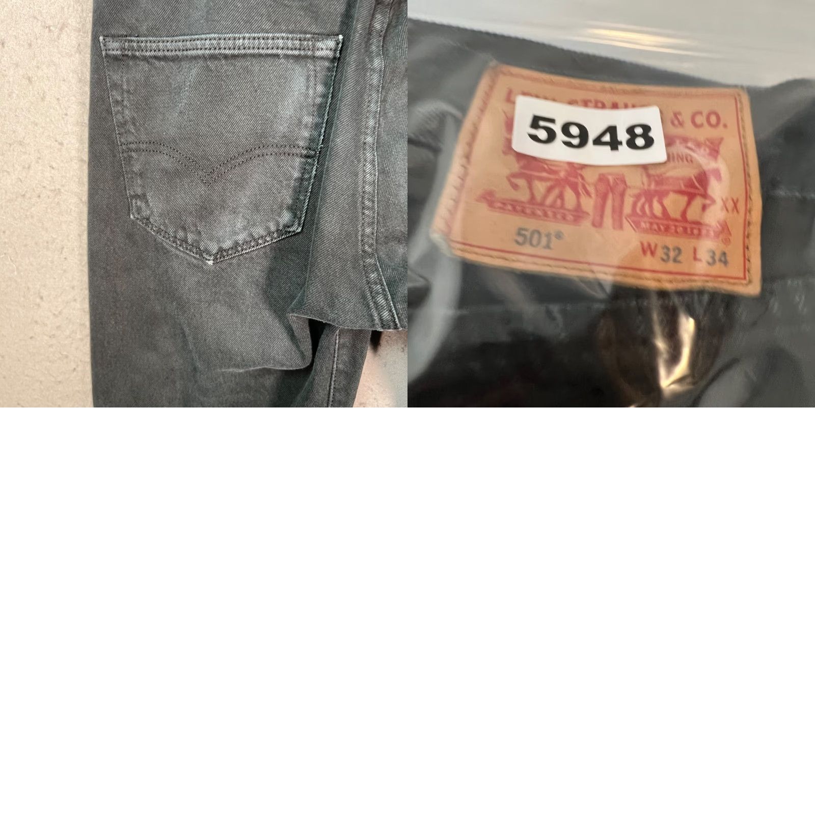 Levi's Levis 501 Mens Jeans 32x32 Original Fit Black Cotton Denim Levi's 501 Series Straight 5-Pocket Button Closure Vintage: No Mens Size US 32 / EU 48 - 9 Thumbnail