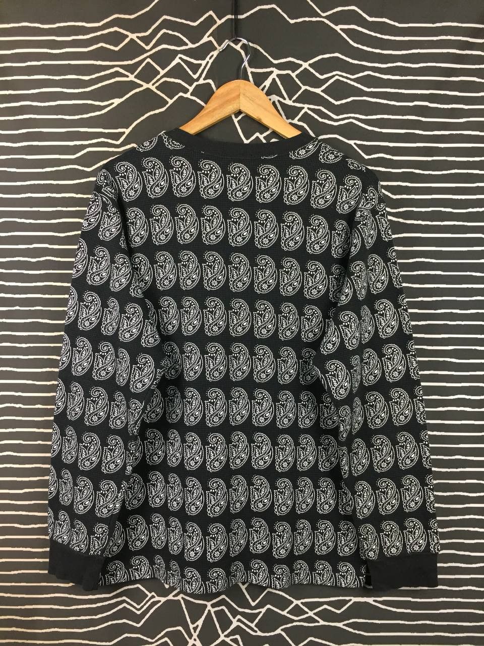 Japanese Brand ANAP Japan All-Over Print Paisley Waffle Knit Thermal Tee Size US L / EU 52-54 / 3 - 5 Thumbnail
