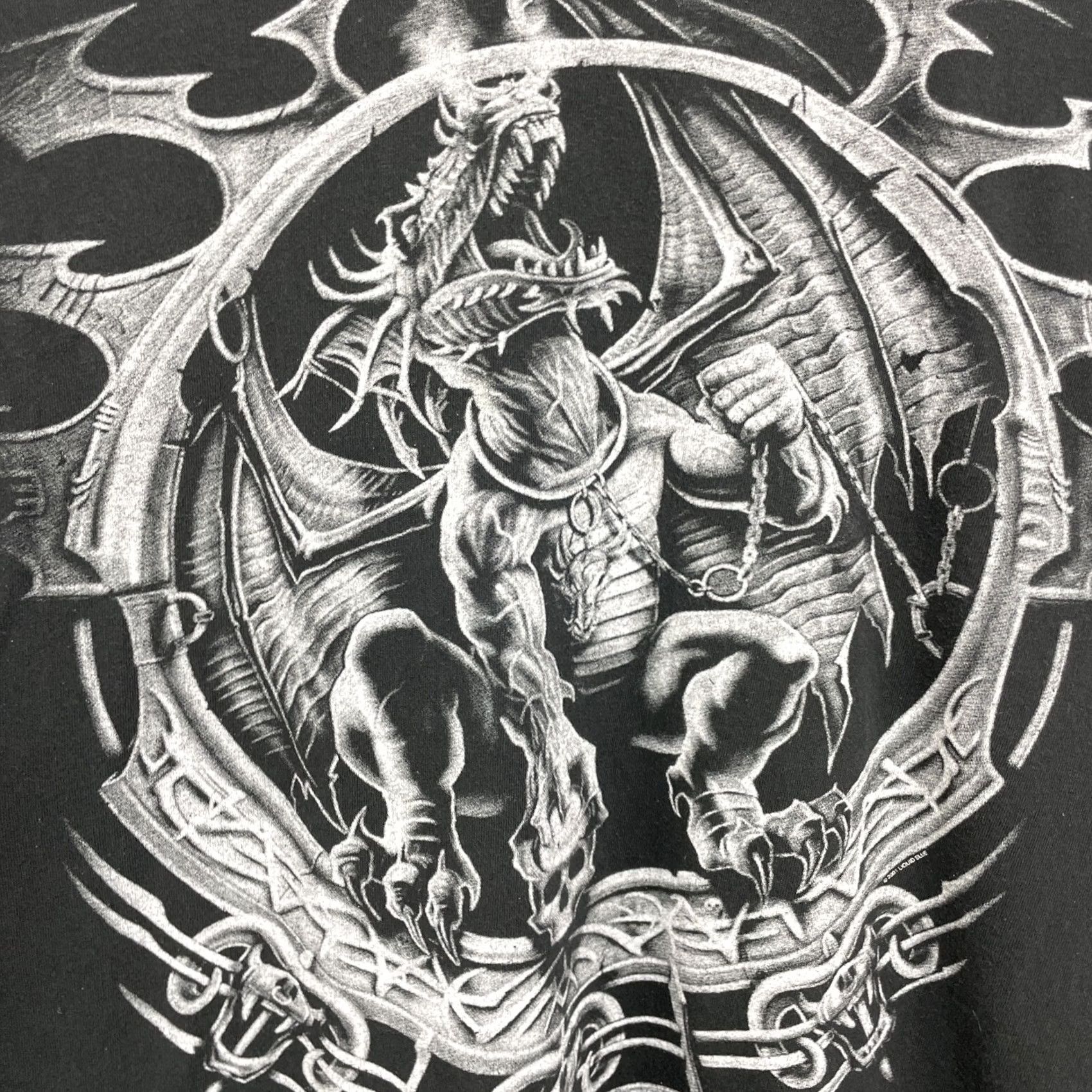 Liquid Blue VINTAGE Liquid Blue Night Slayer Dragon Catcher Shirt Black Dragon 3XL XXXL 2001 Mens Size US XXL / EU 58 / 5 - 2 Thumbnail