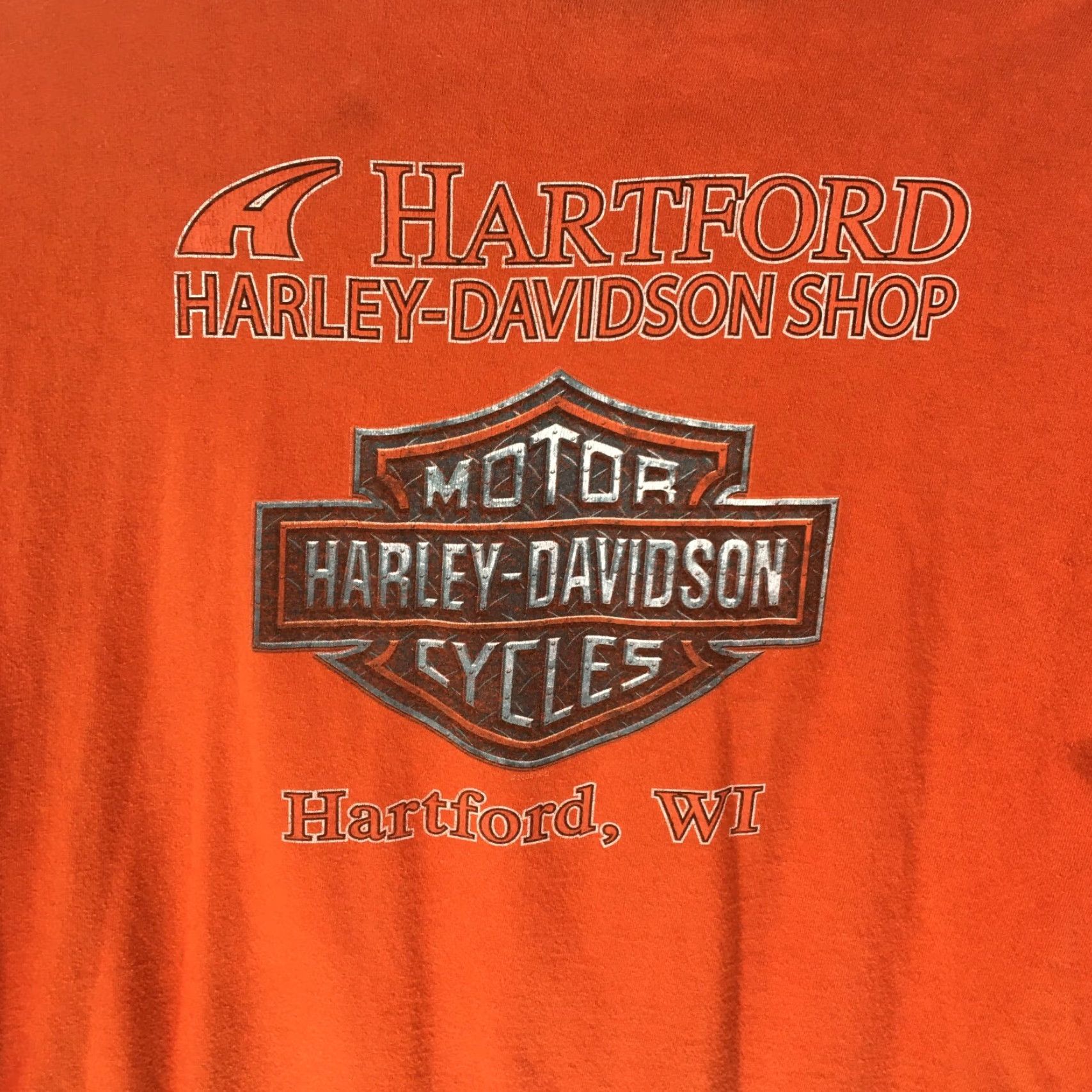 Harley Davidson VINTAGE Harley-Davidson T Shirt Men 2XL Short Sleeve Orange Crew Neck Graphic Logo 1980s Biker Mens Size US XXL / EU 58 / 5 - 4 Thumbnail