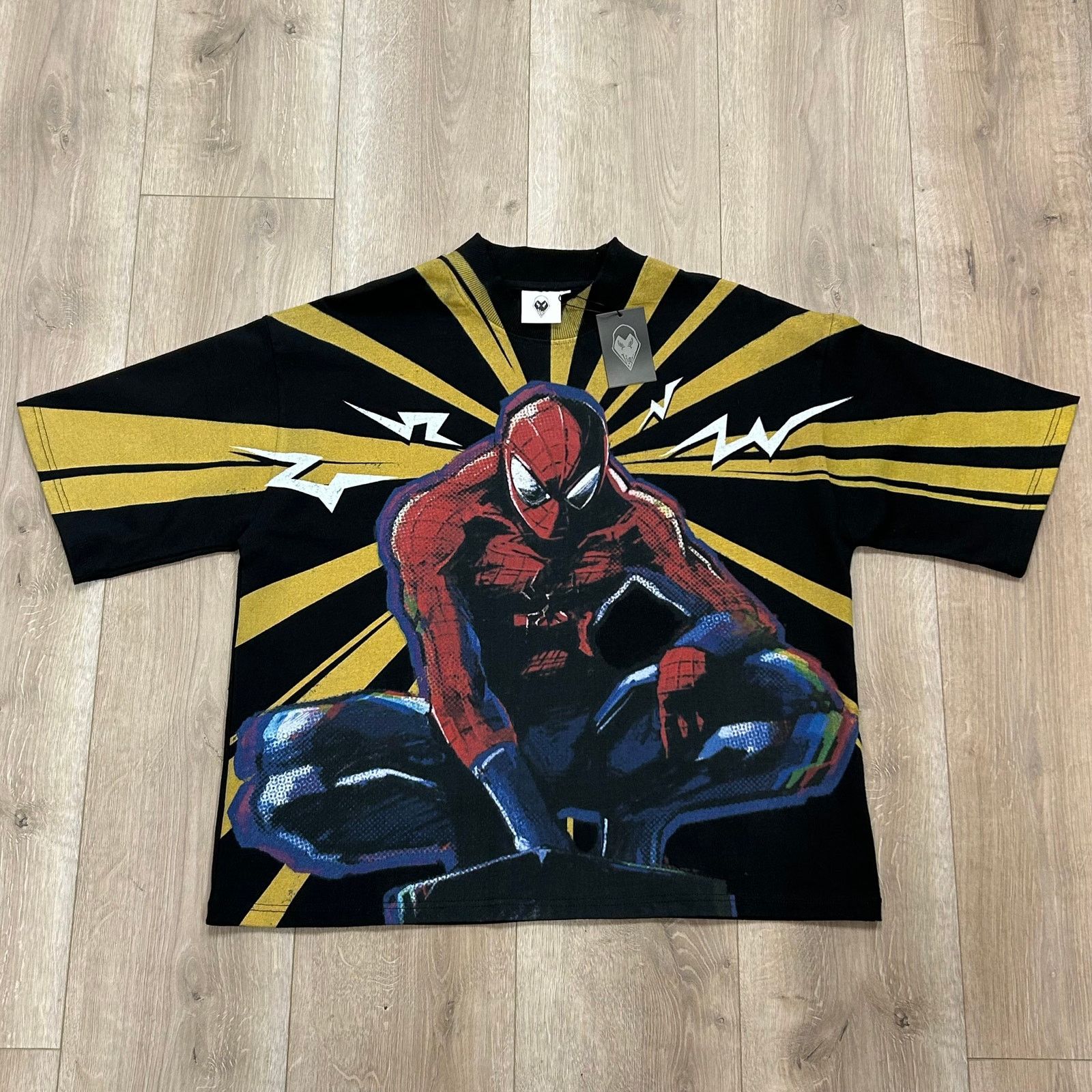 Marvel Comics Madebyvigil Arachnid Trip Aop Spiderman Tee T Shirt Black Size US M / EU 48-50 / 2 - 1 Thumbnail