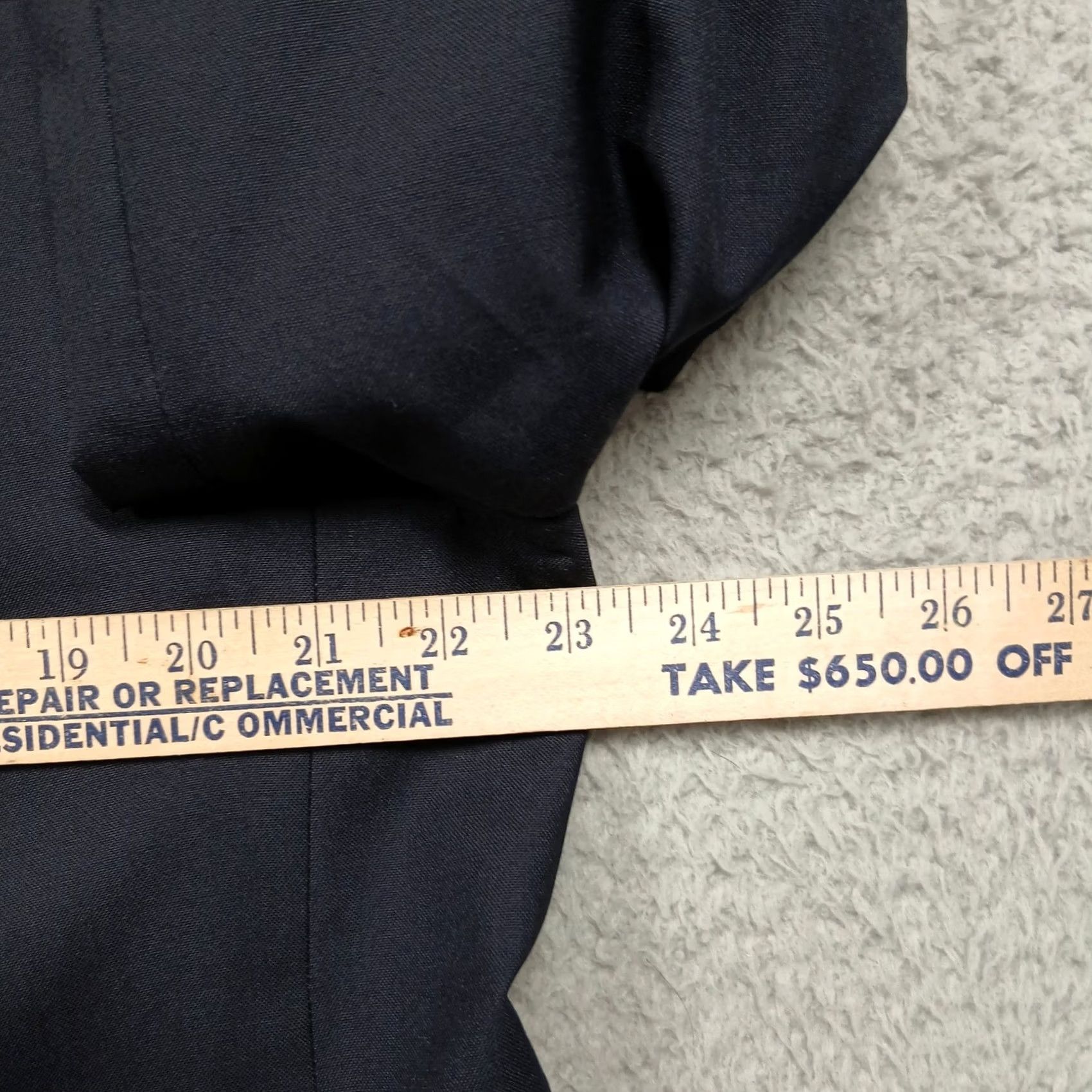 Hart Schaffner Marx Hart Schaffner Marx Blazer Navy 44R Gold Buttons Men’s Blazer Button Closure, Lined, Pockets, Solid, Classic, Business, Casual, Dillard’s Size 44R - 6 Thumbnail