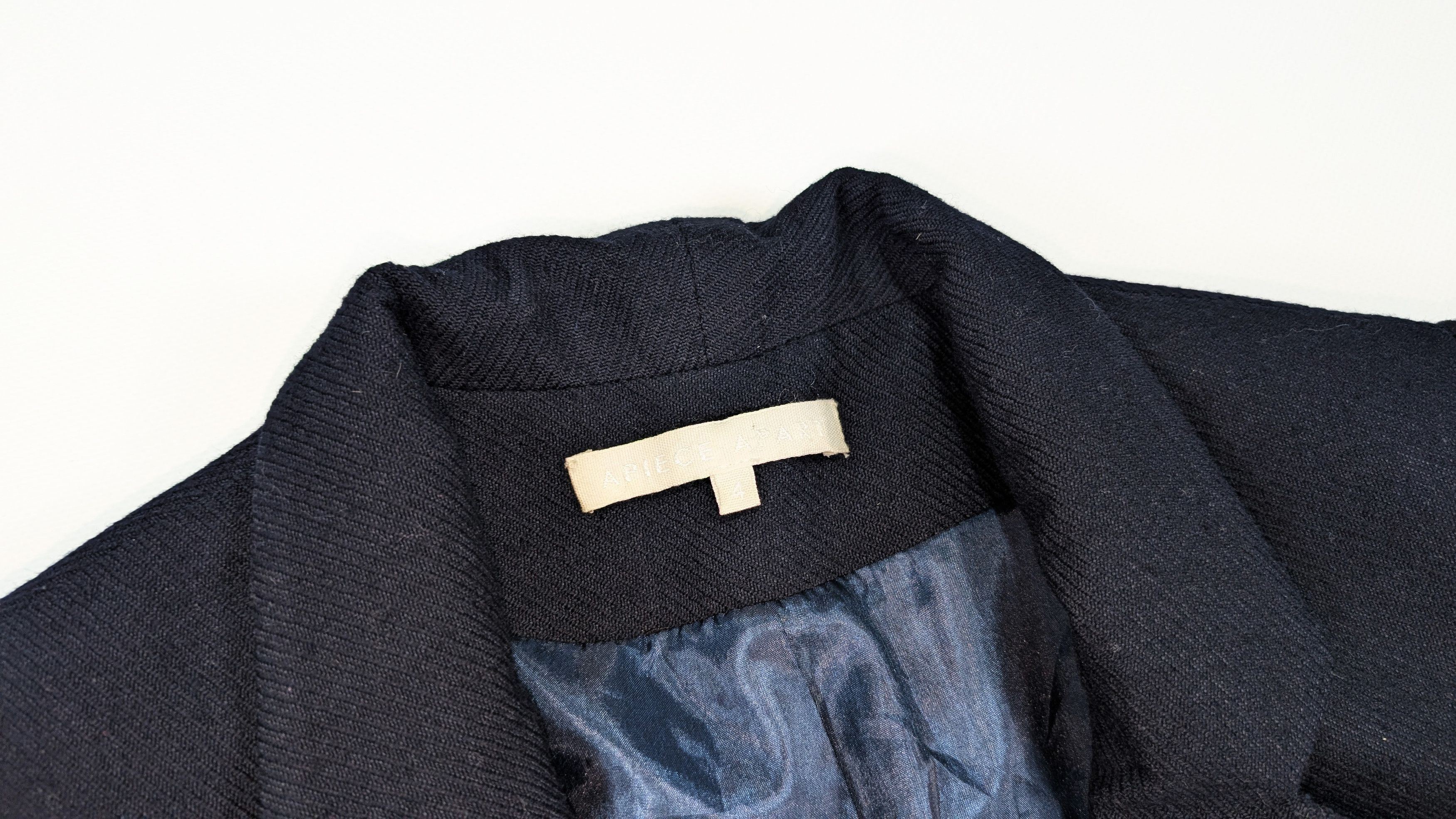 Apiece Apart Apiece Apart Blue Wool Cotton Single Button Blazer Jacket Size S / US 4 / IT 40 - 4 Thumbnail