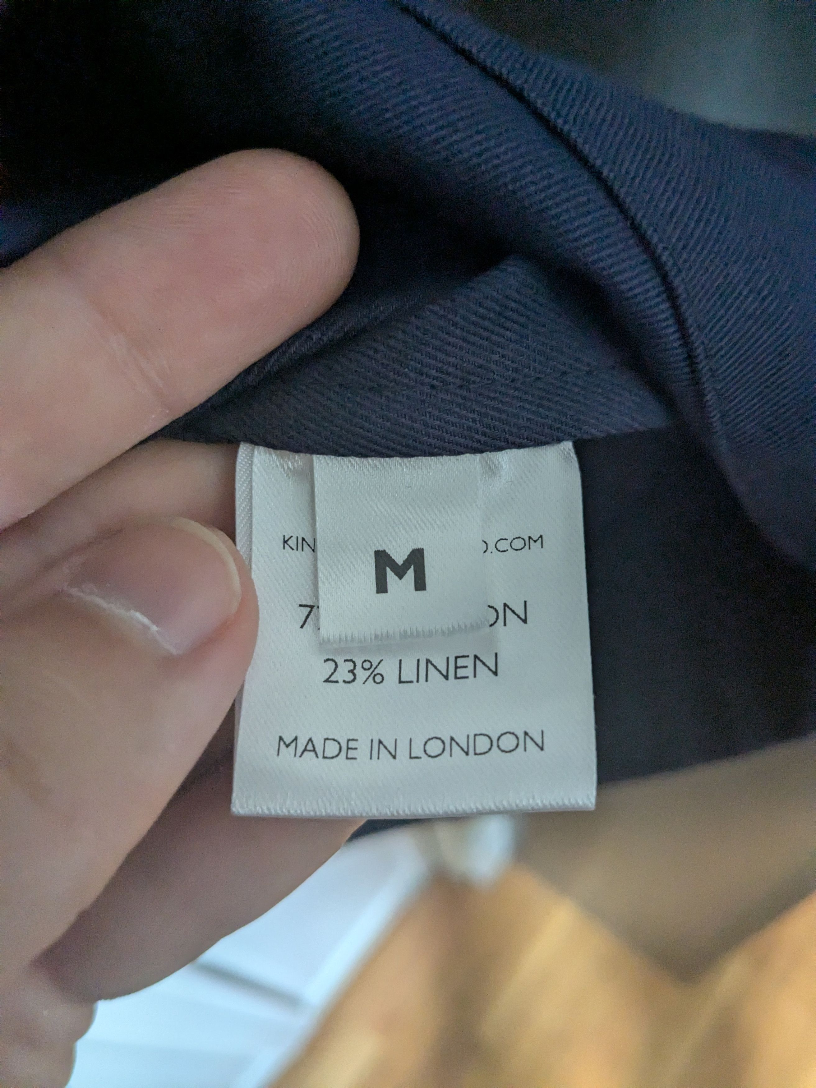 King & Tuckfield Navy Notched Shirt Size US M / EU 48-50 / 2 - 4 Thumbnail