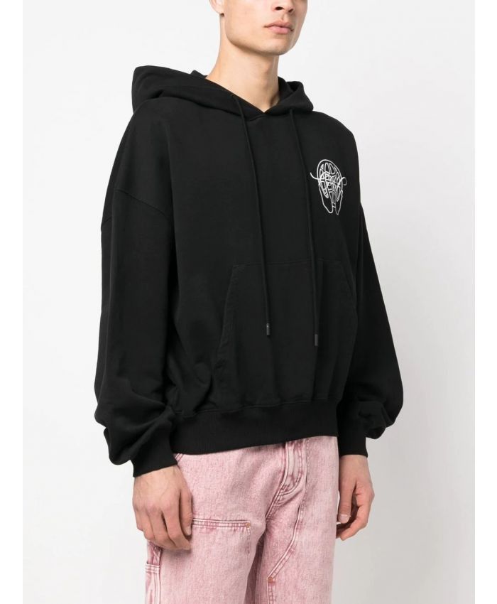 Off-White o1rshd DUP Hand Arrow Boxy Hoodie in Black Size US XL / EU 56 / 4 - 4 Thumbnail