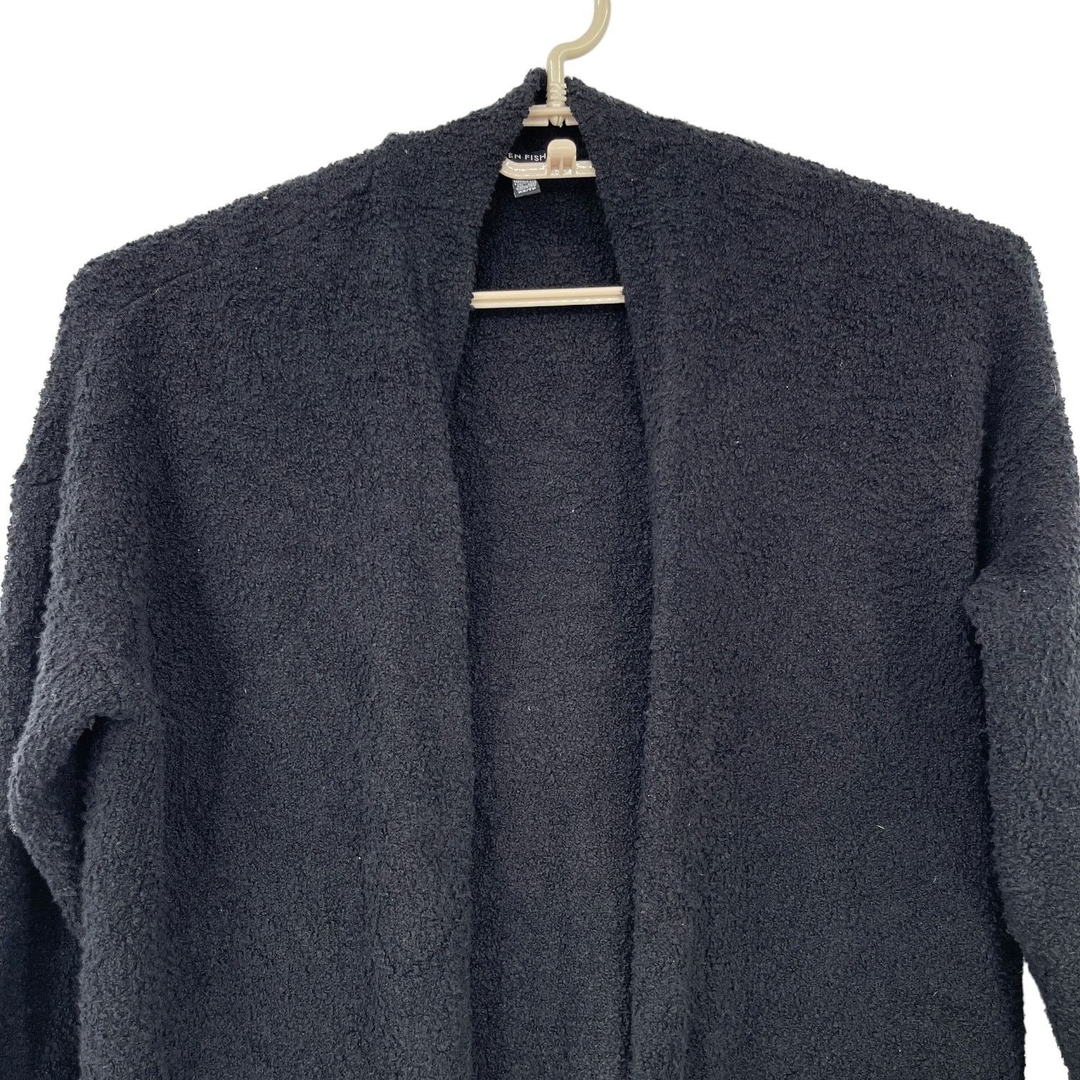 Eileen Fisher Eileen Fisher Cotton Boucle Long Cardigan Black XS/Small Size S / US 4 / IT 40 - 3 Thumbnail