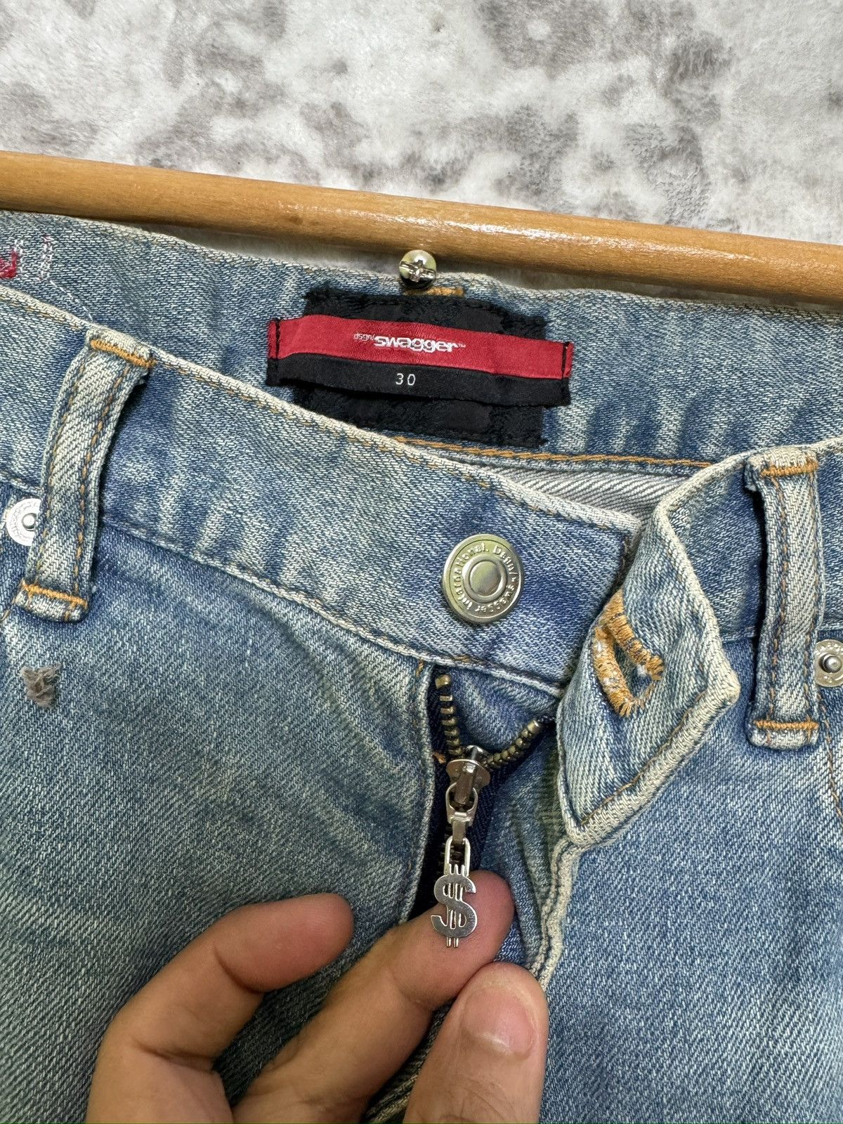 PHENOMENON Rare Phenomenon Archive Skinny Bleached Distressed Denim Size US 30 / EU 46 - 7 Thumbnail