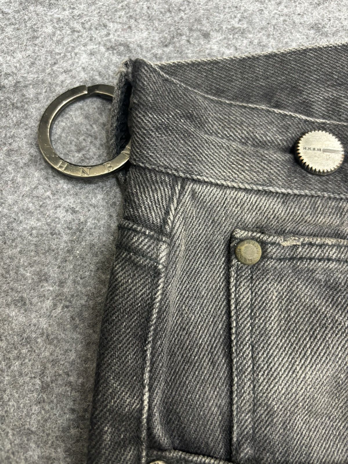 Designer 💥Archival💥H.N.B.M Sick Designer Curve Suspender Jeans F500 Size US 34 / EU 50 - 9 Thumbnail