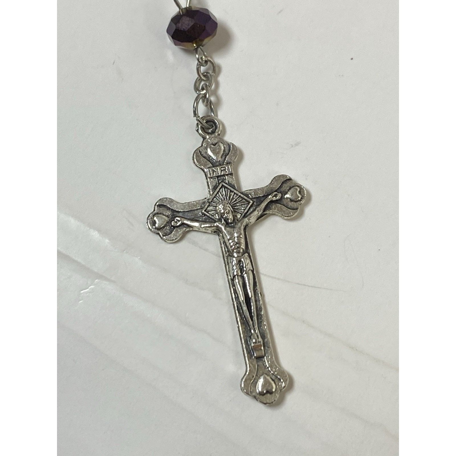 Other JERUSALEM TERRA Rosary Purple Crystalized Beads Rosary Size ONE SIZE - 6 Thumbnail