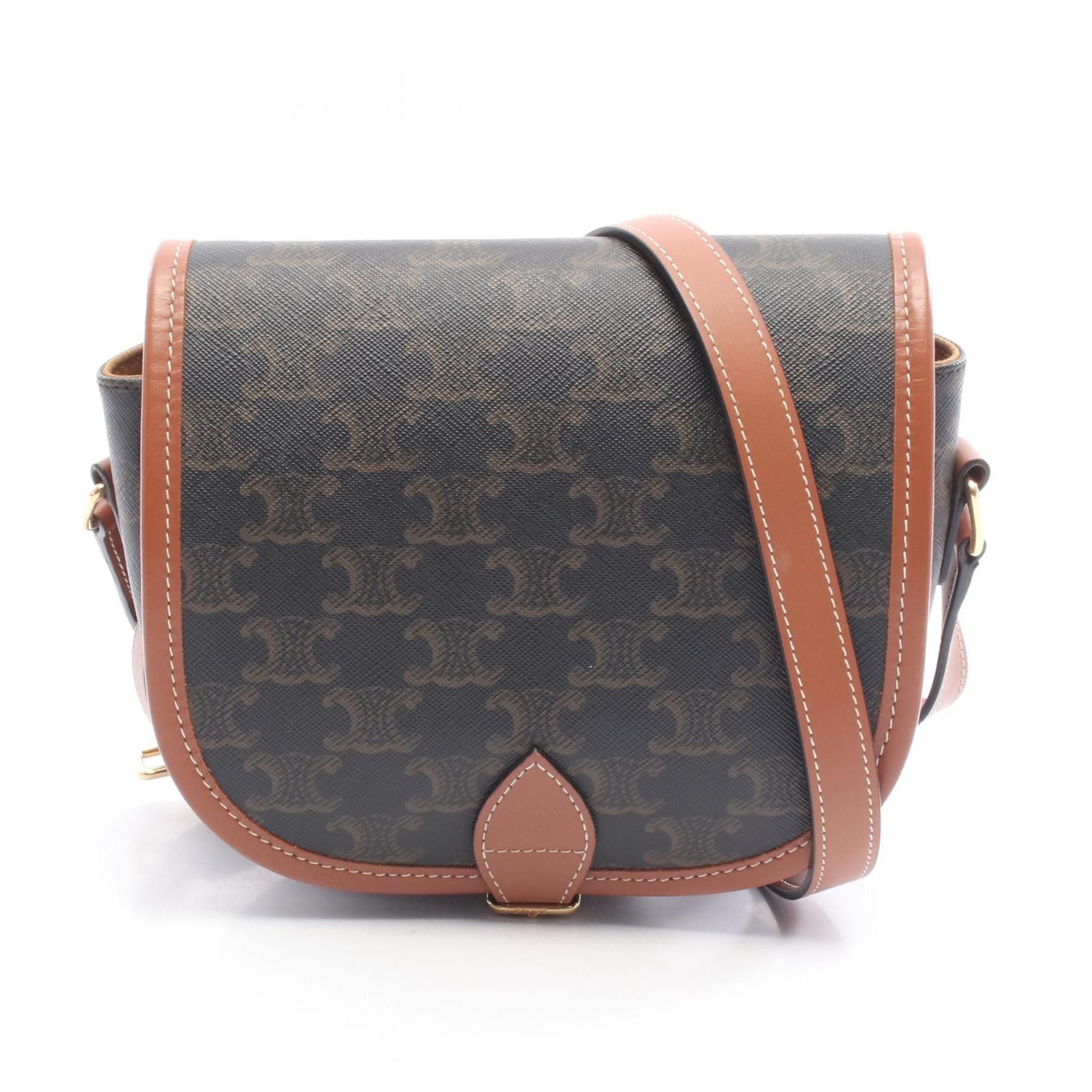 Celine Celine CELINE Folco Medium PVC Coated Canvas Shoulder Bag Plastic / Synthetic Shoulder Bag 191502 DUTY FREE for USA Size ONE SIZE - 1 Thumbnail