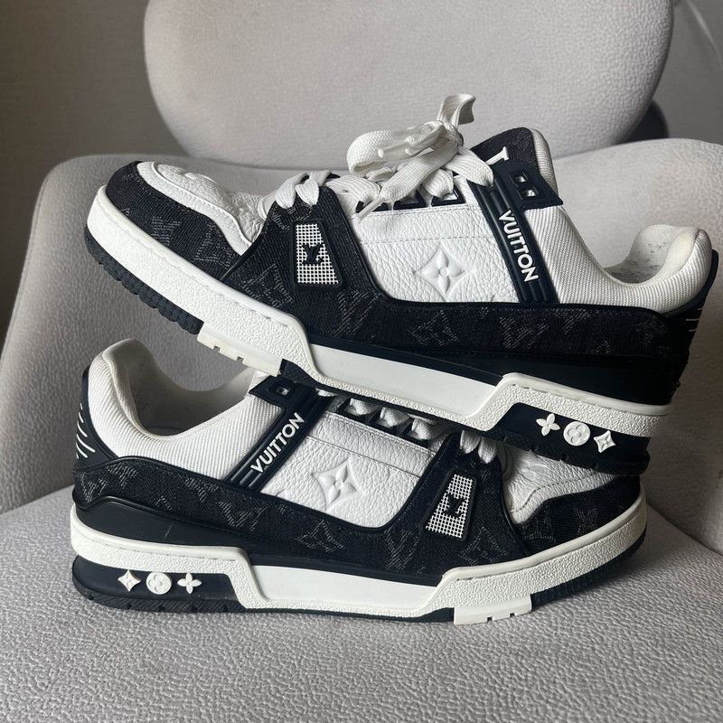 Louis Vuitton Louis Vuitton Panda Print Low-Top Fashion Sneakers -2508 Size US 8.5 / IT 38.5 - 8 Thumbnail