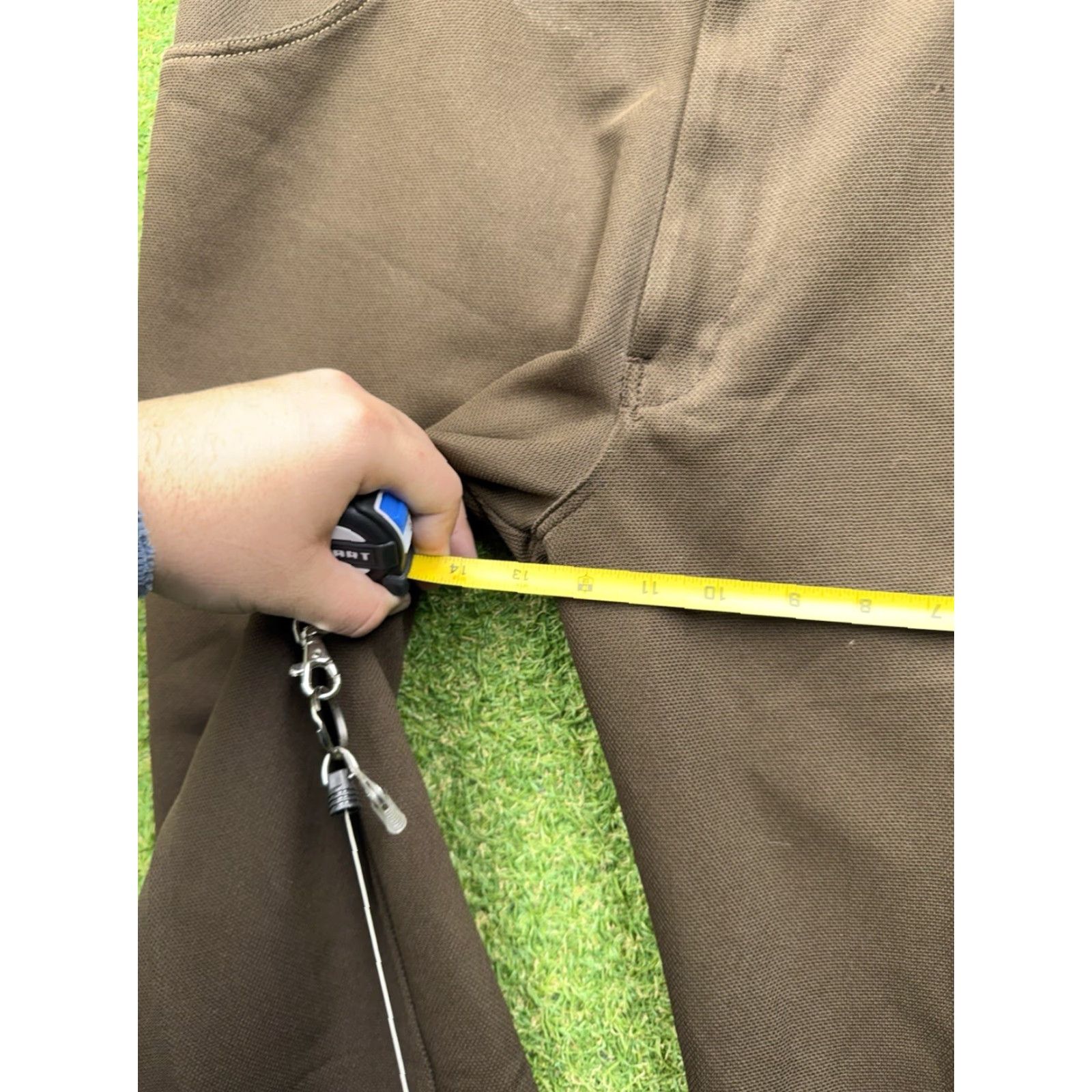Farah Farah Classic Trousers Mens 38x27 Brown Flare Leg Stretch Dress Pants 100% Polyester Modern Waist 38 Slim Classic Size US 38 / EU 54 - 5 Thumbnail
