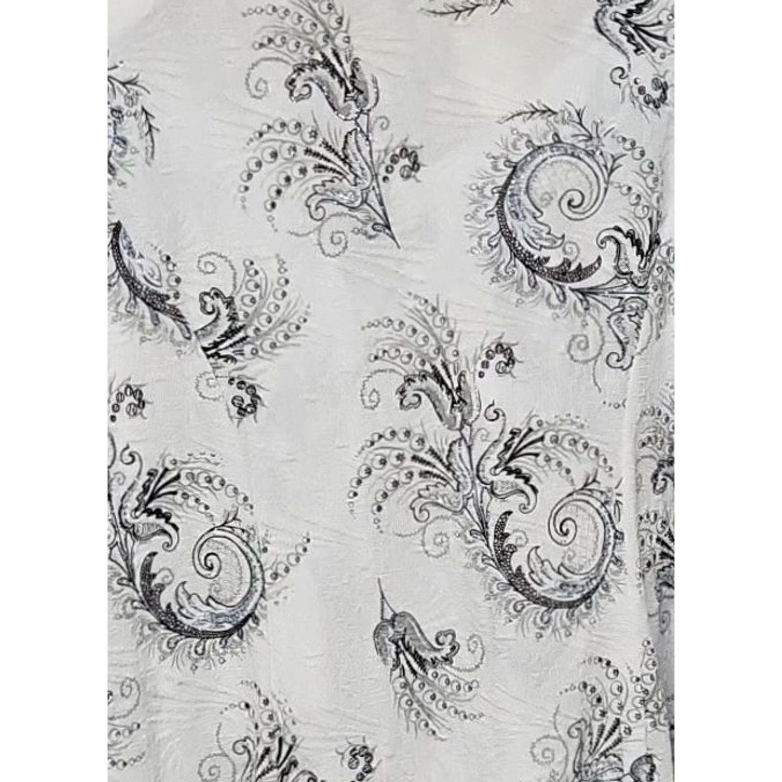 Alex Evenings Alex Evenings 2Pc Beaded Jacket Top Set Blazer Open Front Hip Length Black White Paisley L Womens Formal Set Size L / US 10 / IT 46 - 6 Thumbnail