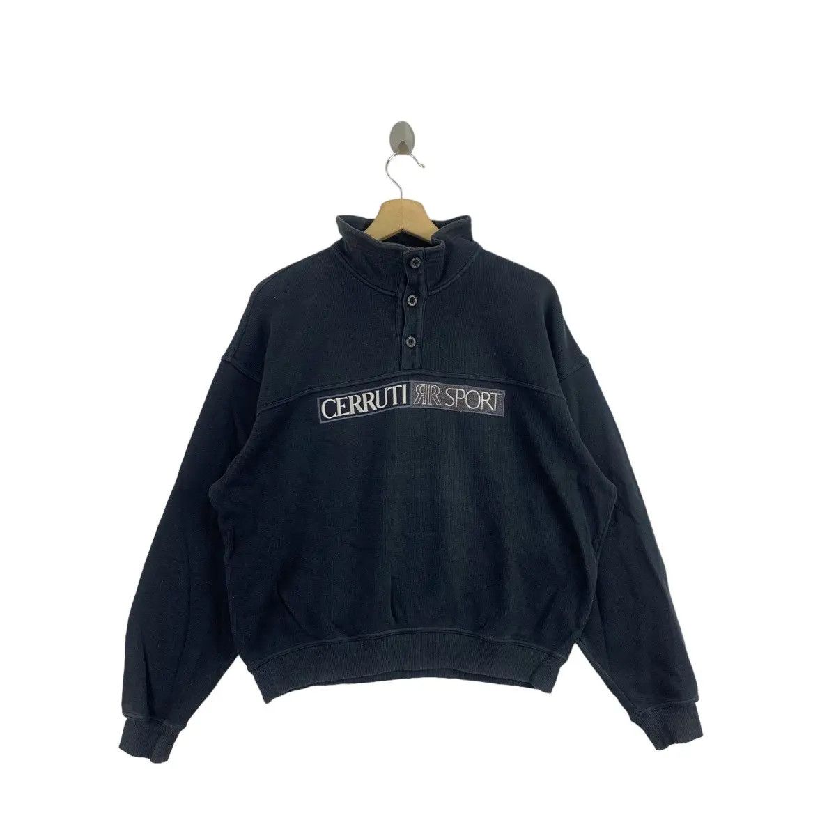 Cerruti 1881 Vtg 90’ CERRUTI 1881 PARIS Sport Collection Henley Sweater Size M / US 6-8 / IT 42-44 - 1 Thumbnail