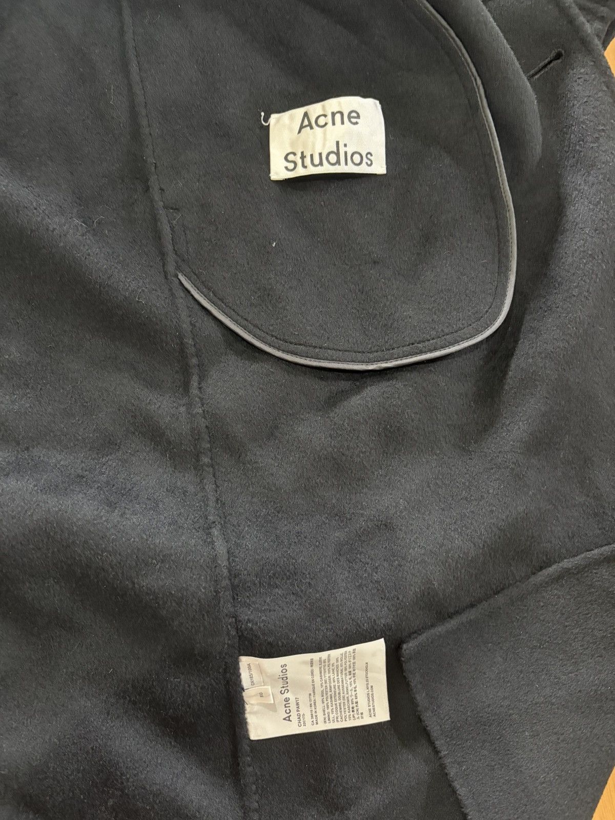 Acne Studios ACNE STUDIOS CHAD COAT CASHMERE OVERCOAT MEDIUM 50 BLACK Size US M / EU 48-50 / 2 - 4 Thumbnail