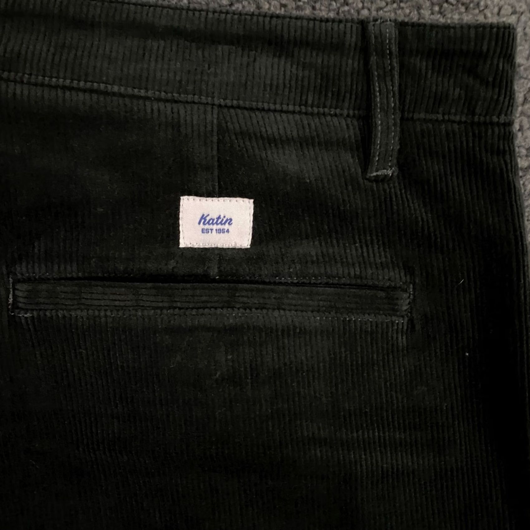 Katin Corey Corduroy Pants Mens 40x32 Slim Straight Chino Black New, Men's — image 5 of 6