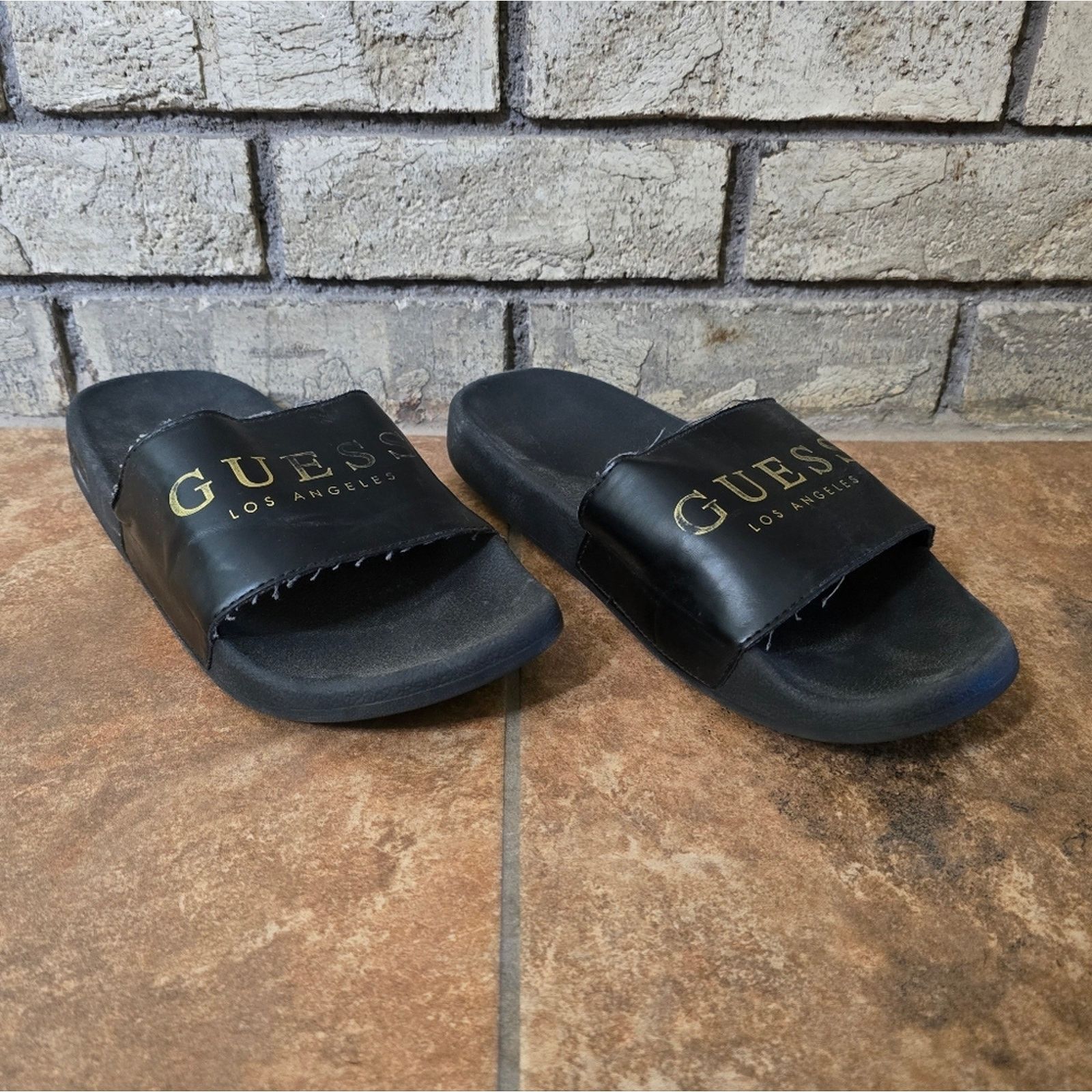 Guess Black Gold Classic | GUESS | Sandal Size US 8 / EU 41 - 1 Thumbnail
