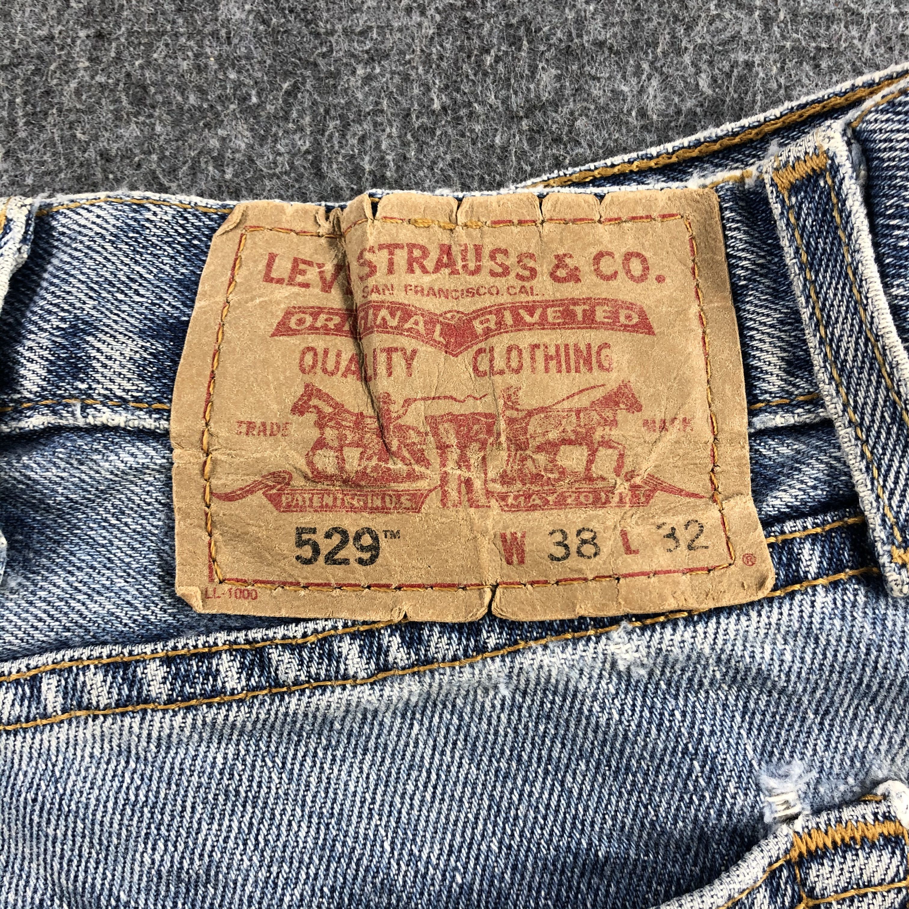 Levi's Vintage Blue Wash Levis 529 Jeans-J2341 Size US 38 / EU 54 - 5 Thumbnail