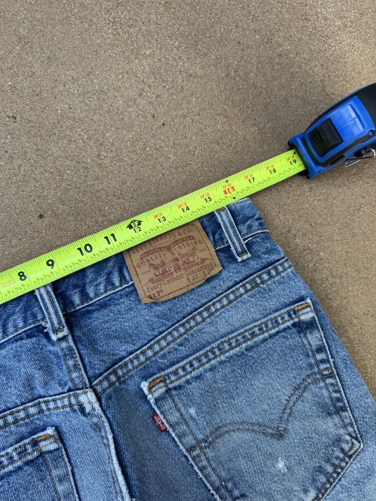 Levi's Vtg 90s Levi’s 517xx Red Tab Bootcut Flare Faded Jeans 33x29 Size US 33 - 9 Thumbnail