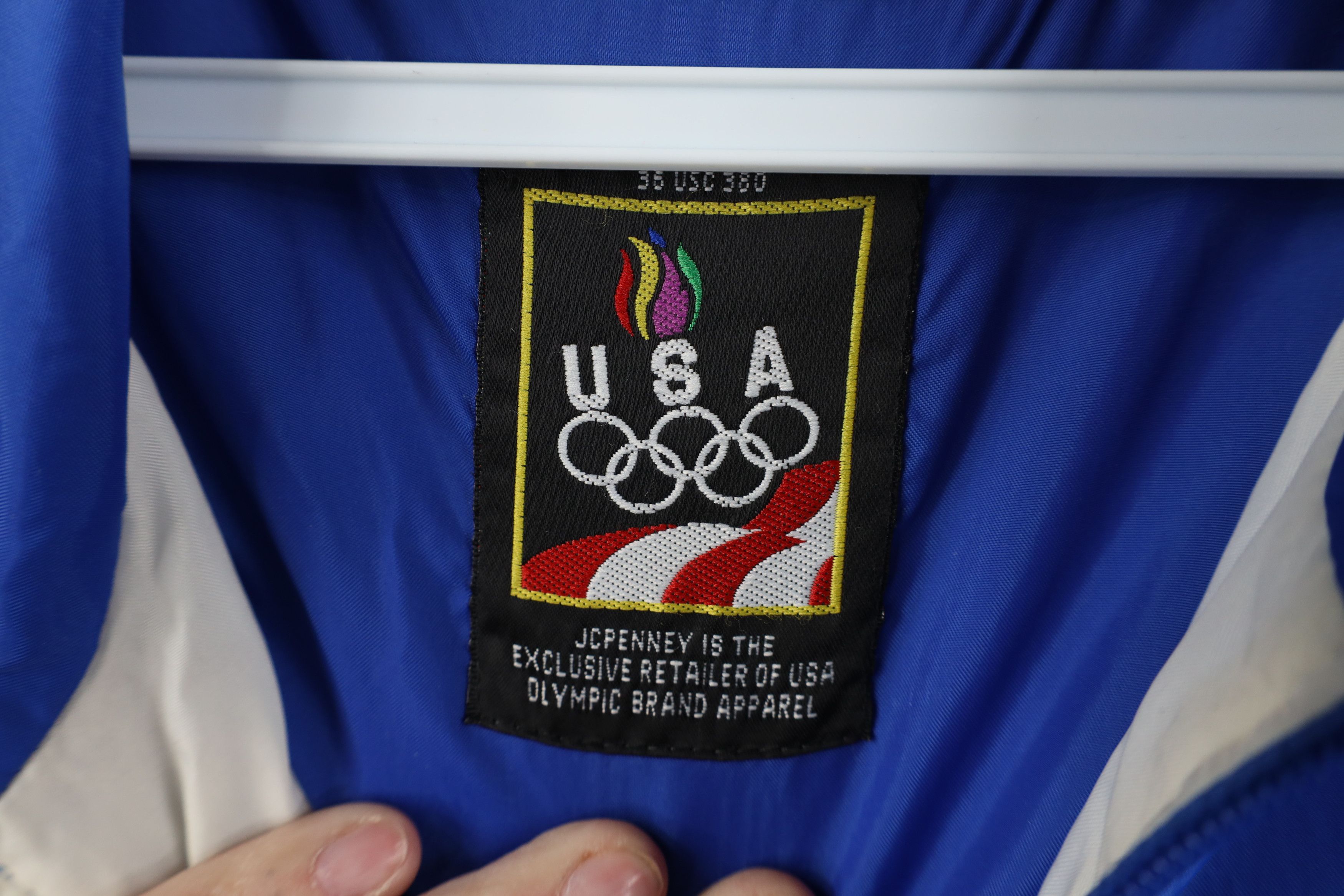 Vintage Vintage 90s USA Olympics Block Windbreaker Jacket Nylon Size US M / EU 48-50 / 2 - 5 Thumbnail