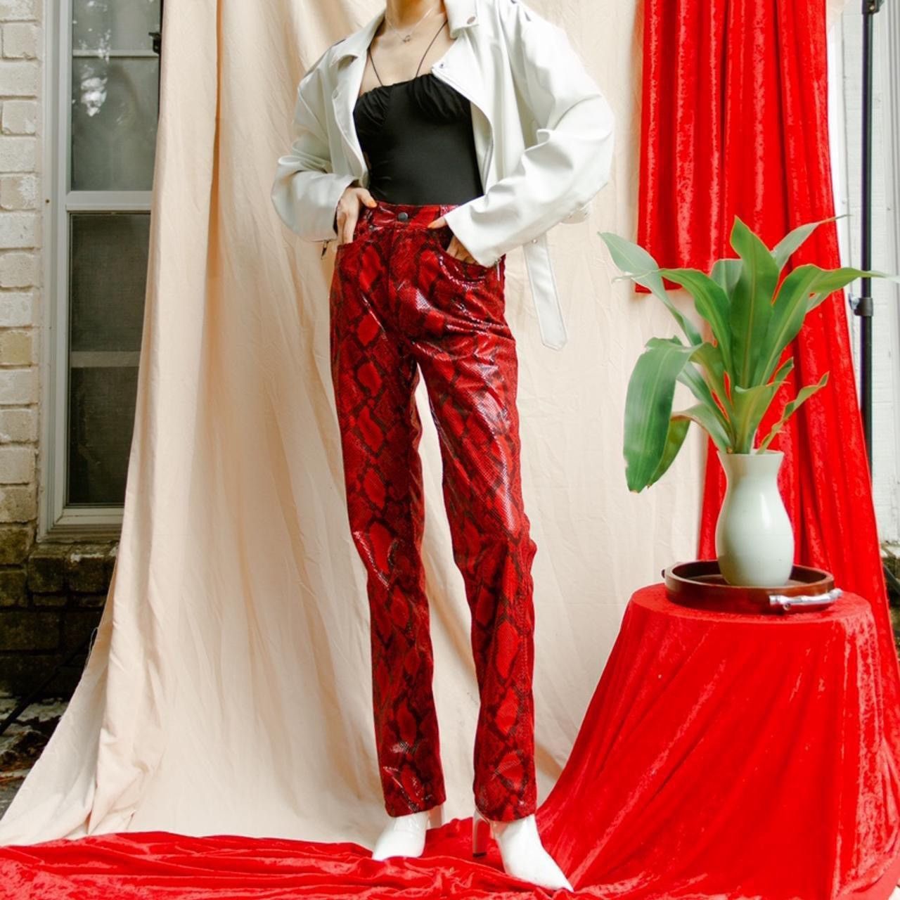 Maison Margiela NWT Maison Margiela Faux Python Snakeskin Trousers US 4 Size 27" / US 4 / IT 40 - 2 Thumbnail