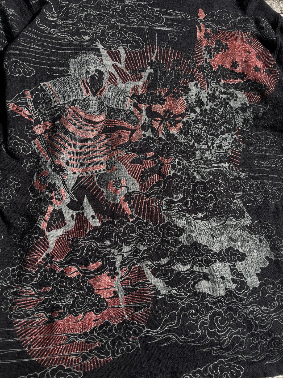 If Six Was Nine 2000s Japanese Yakuza Giltter Tattoo Long Sleeve Tee Archive Size US M / EU 48-50 / 2 - 8 Thumbnail
