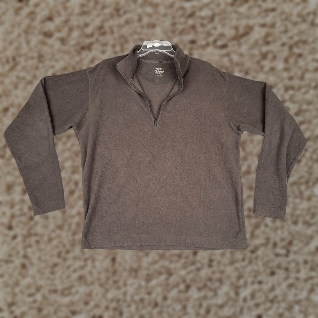 Vintage Cabela's Fleece Pullover Mens M Brown 1/4 Zip Mock Neck Outdoor Hiking Shirt Sweater Casual Outdoor Mens Size US M / EU 48-50 / 2 - 1 Thumbnail