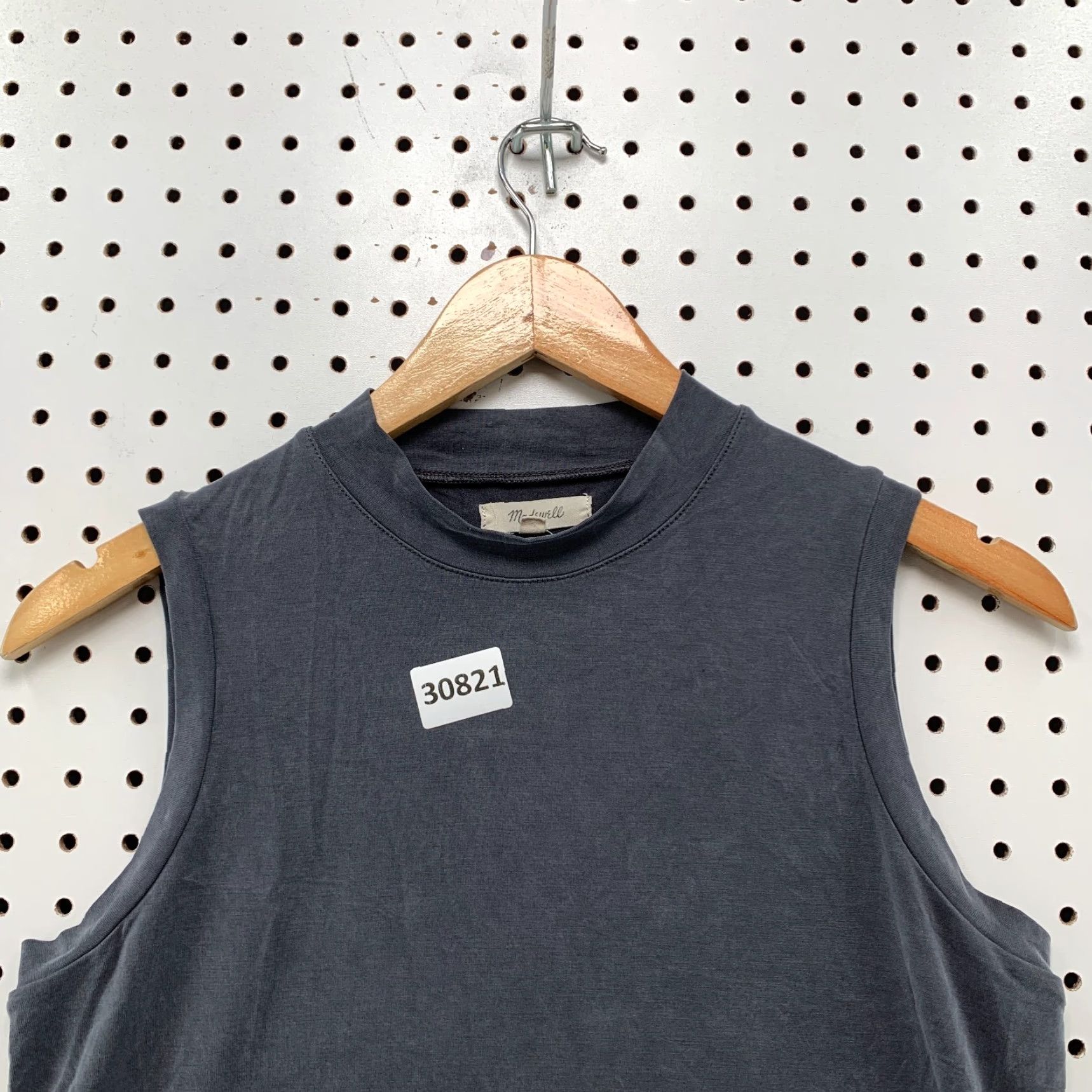 Madewell MADewell Mock Neck Tank Top Womens XS Gray Sleeveless Casual Business Tank Top XS Gray Women 16X20 Size XS / US 0-2 / IT 36-38 - 7 Thumbnail