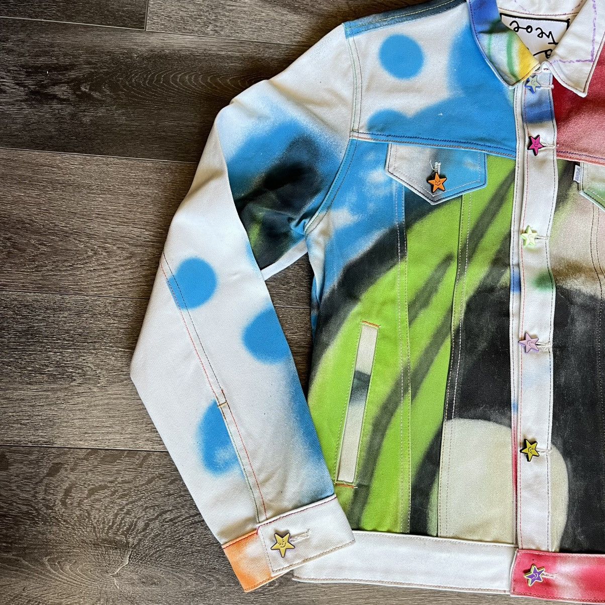 Asspizza Asspizza 2021 Therapy Spray Paint Denim Jean Jacket Rare Size US XL / EU 56 / 4 - 3 Thumbnail