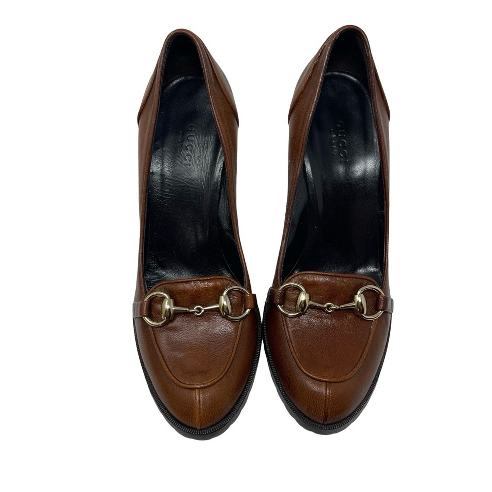 Gucci Gucci Brown Leather Horsebit Pumps Heels sz 7 Size US 7 / IT 37 - 4 Thumbnail