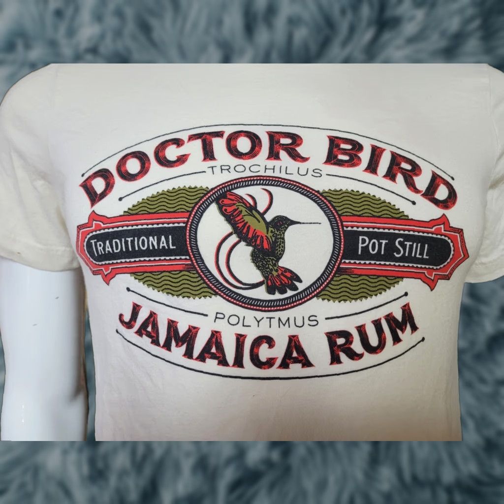 Vintage Doctor Bird Jamaica Rum T Shirt Small Men S Beige Cotton Canvas Trochilus Polytmus Size US S / EU 44-46 / 1 - 1 Thumbnail