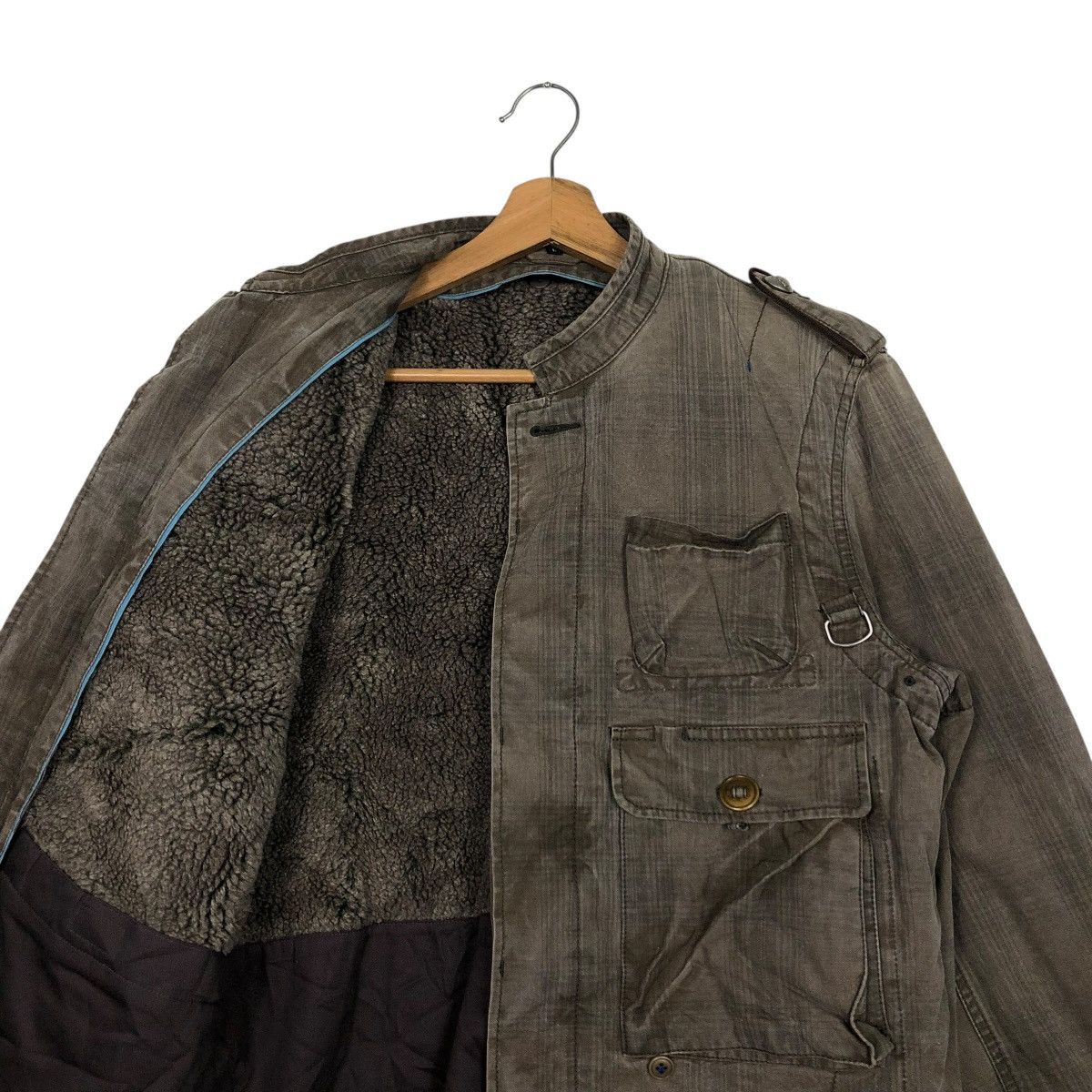 Hysteric Glamour 🔥VINTAGE BIKER JACKET CARGO POCKET PATCH WORK R.NEWBOLD Size US L / EU 52-54 / 3 - 14 Thumbnail