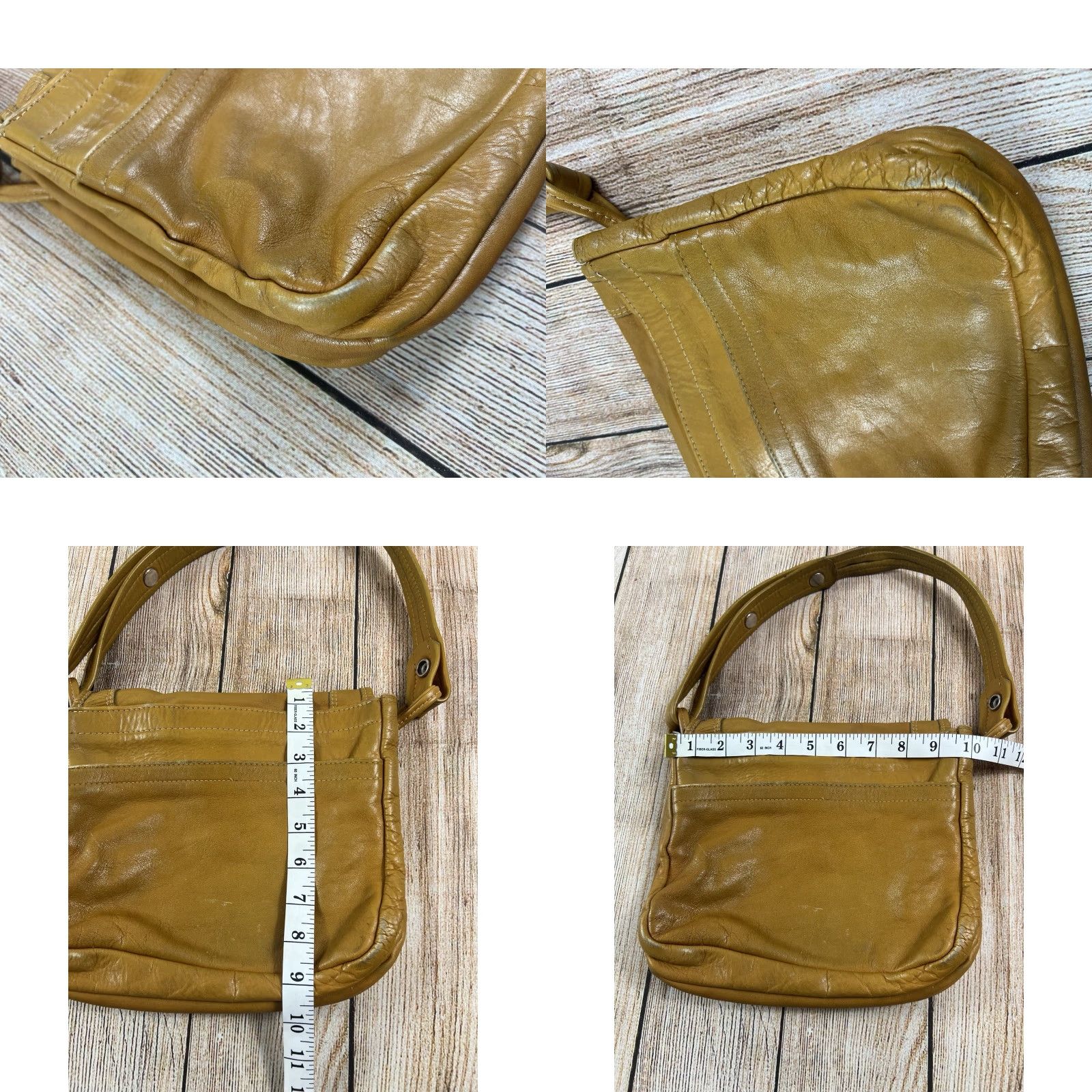 Vintage VINTAGE YKK Leather Saddle Bag Purse Tan Women 70s Shoulder Flap Brown Lining Size ONE SIZE - 8 Thumbnail