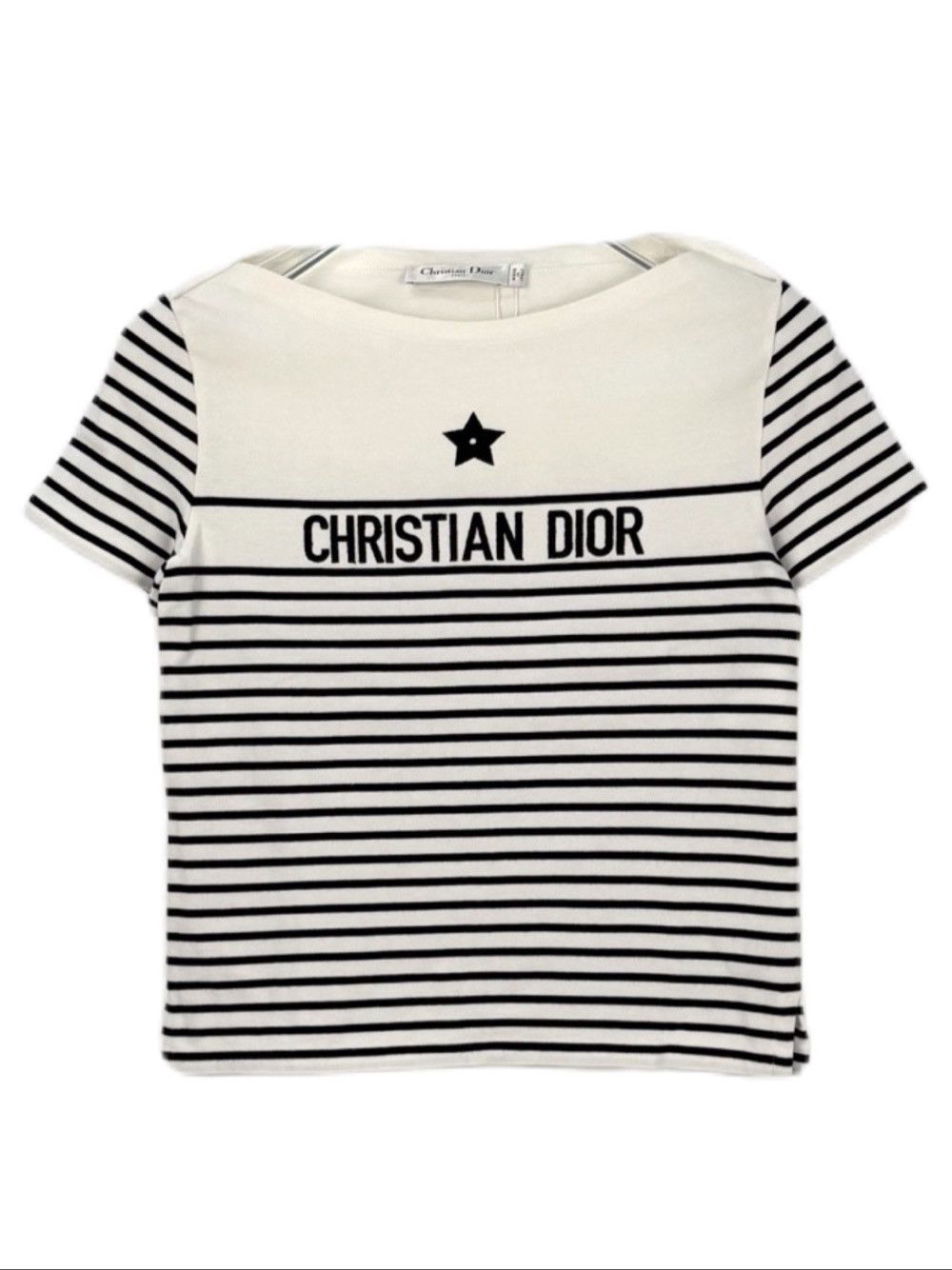Dior Christian Dior Striped Logo T-Shirt Size XS Size XS / US 0-2 / IT 36-38 - 1 Thumbnail