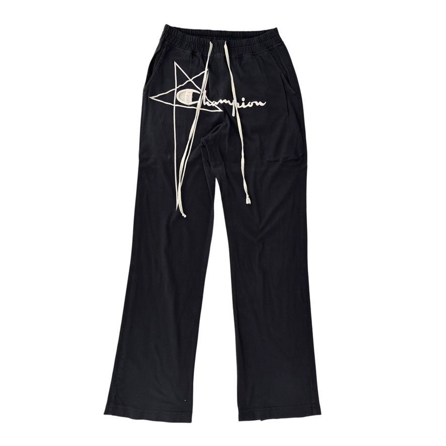 Rick Owens x Champion Sweatpants Black Trousers Size US 30 / EU 46 - 1 Thumbnail