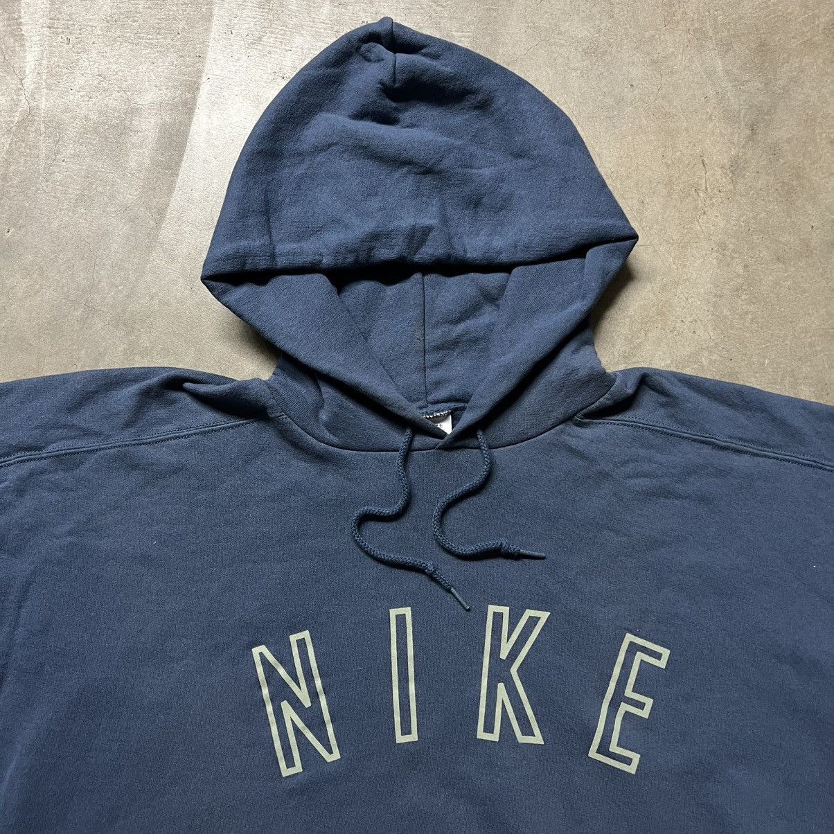 Nike × Vintage Vintage 90’s Nike 🇺🇸 Arc Logo Hoodie Sweater Size US XXL / EU 58 / 5 - 2 Thumbnail
