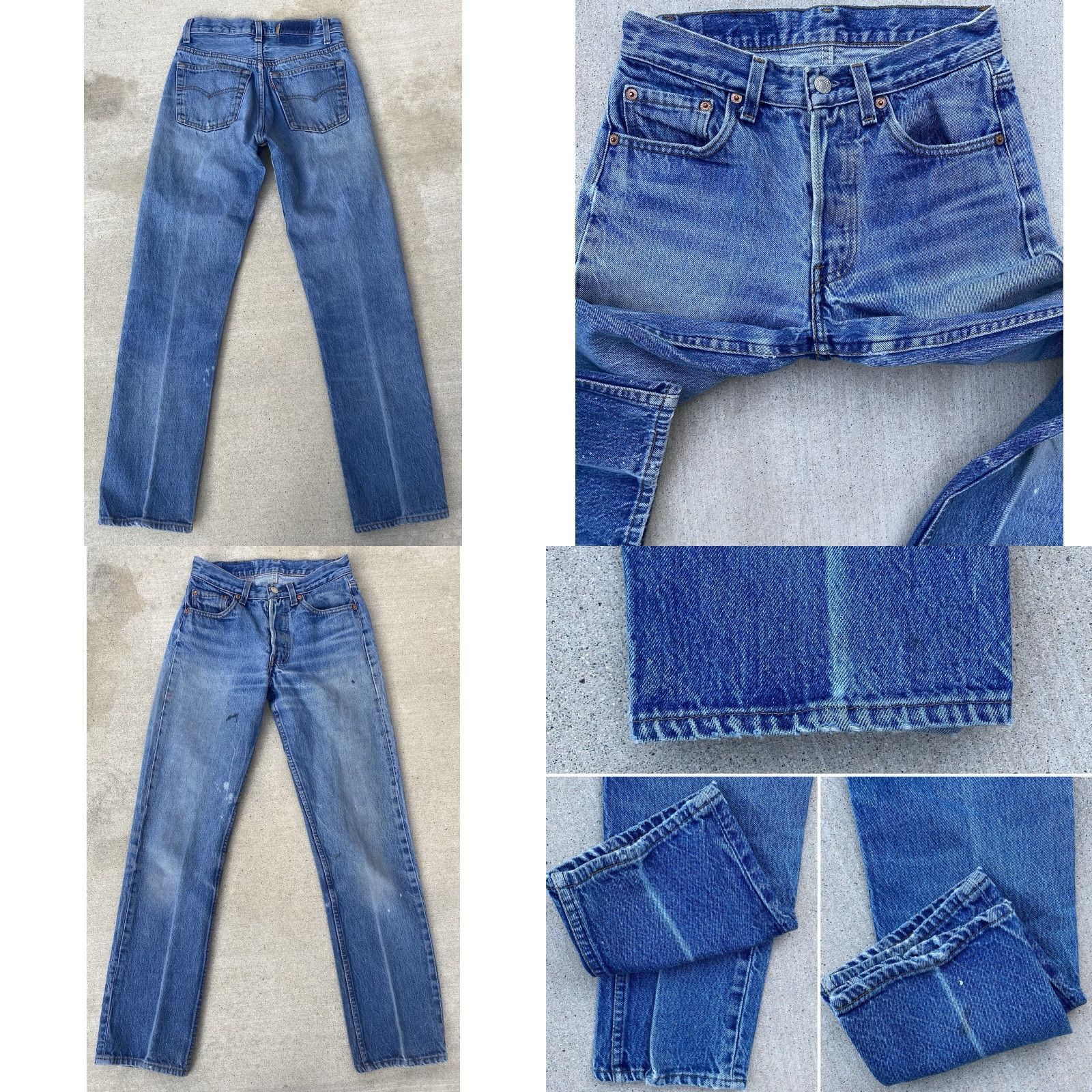 Levi's VINTAGE Levi’s 501 Jeans Worn Distressed USA Size W 28 L 34 Measure W 27 L 30.5 Levi's 501 Jeans Mens Denim Distressed USA Vintage 90s? Size US 28 / EU 44 - 10 Thumbnail