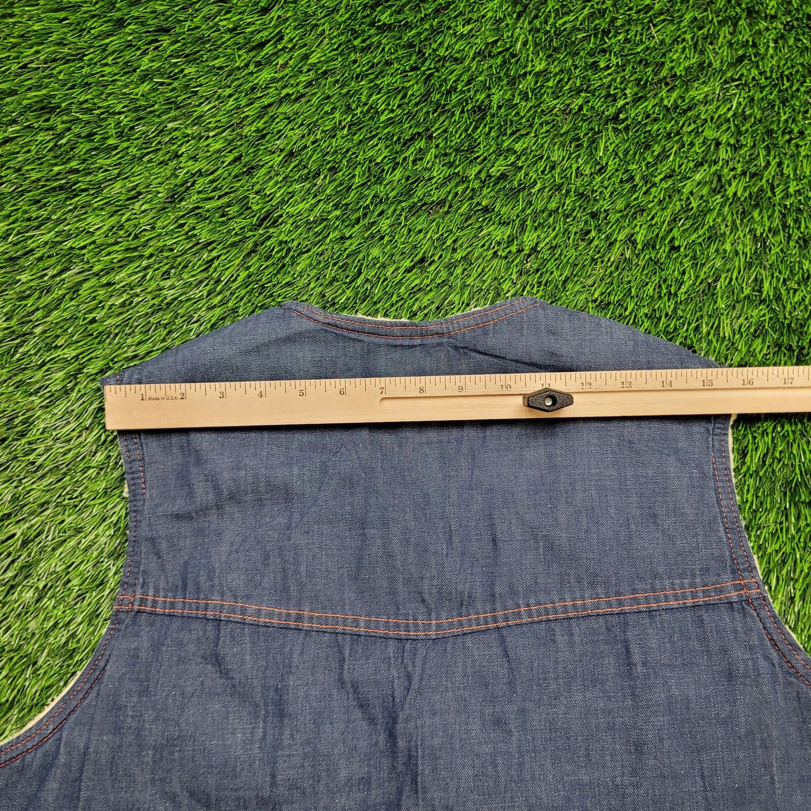 Vintage VTG 70s Fleetwood Denim Vest M Sherpa Lined USA Made Size US M / EU 48-50 / 2 - 8 Thumbnail