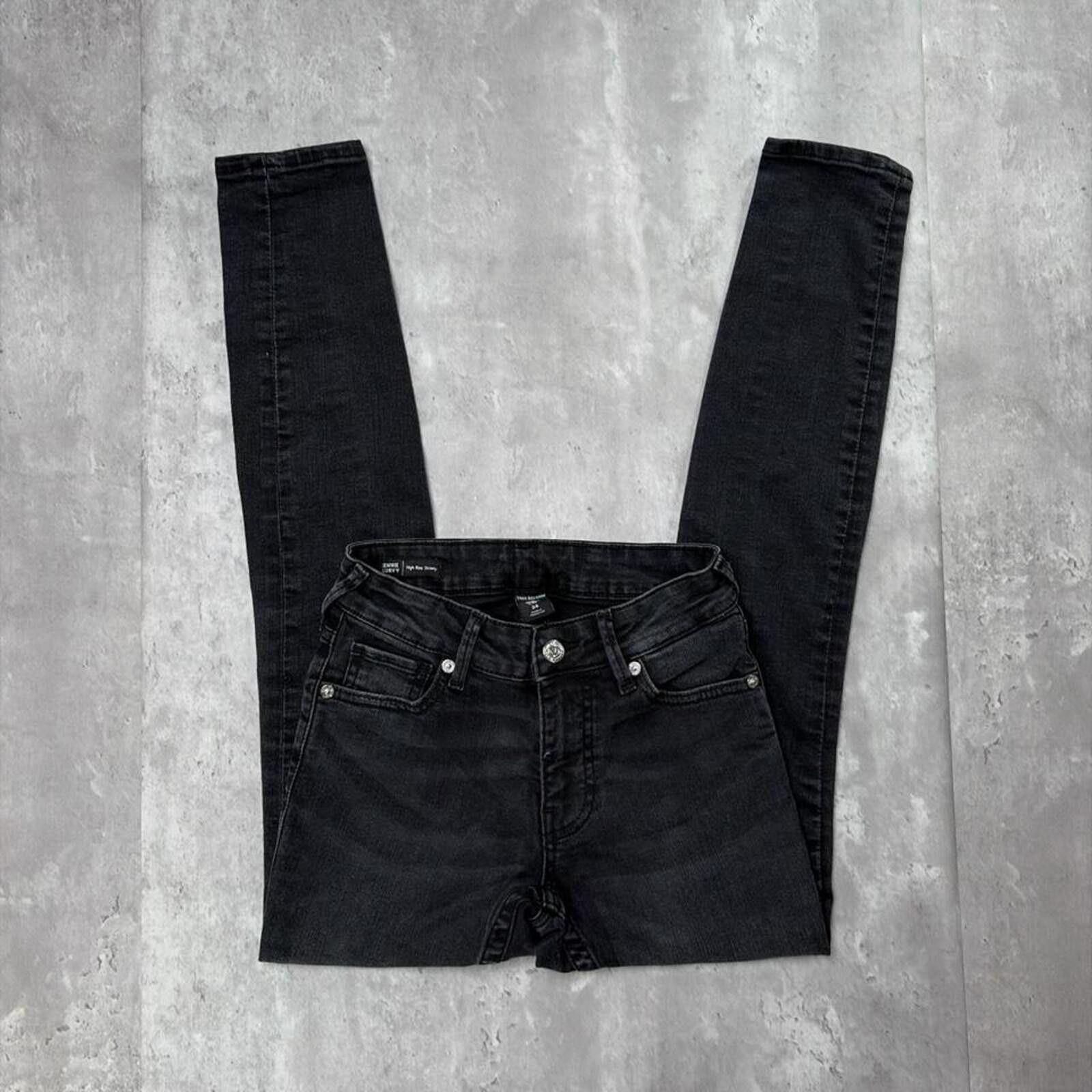 True Religion Y2K True Religion Grunge Gothic High Rise Skinny Denim Jeans Size 42" / US 20 - 2 Thumbnail