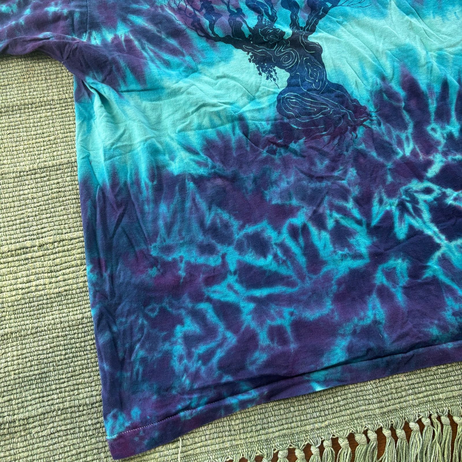 Fruit Of The Loom × Vintage Vintage 1990s Tie Dye Single Stitched Hippie Art Tee Sz XXL Size US XXL / EU 58 / 5 - 6 Thumbnail