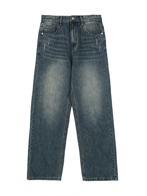 Japanese Brand × Jean Japanese retro distressed loose casual all-match jeans Size US 32 / EU 48 - 4 Thumbnail