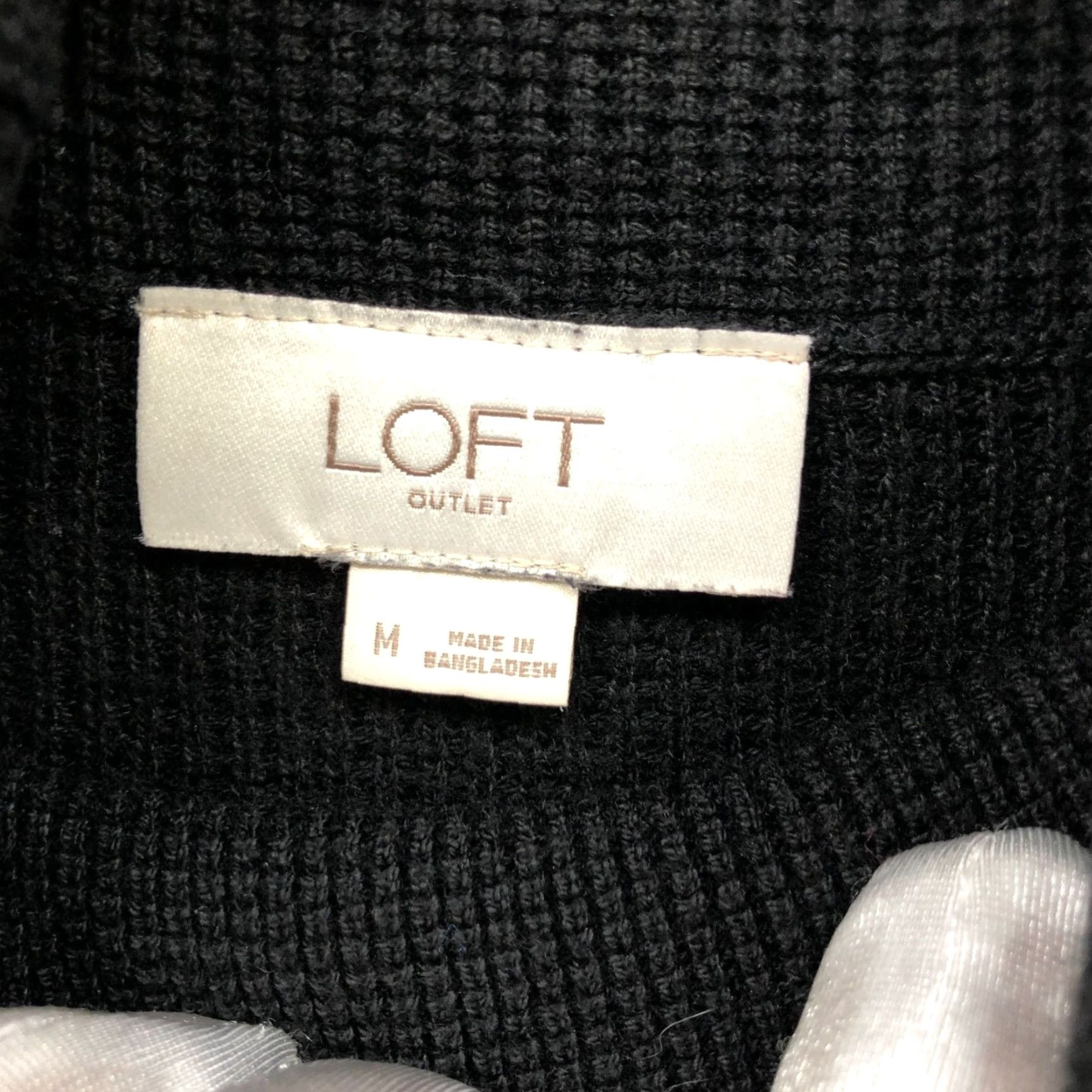 Loft LOFT Turtleneck Tunic Sweater Women M Black Cotton Blend Longline Dolman Sleeve Knit Everyday Casual Vintage No Size M / US 6-8 / IT 42-44 - 6 Thumbnail
