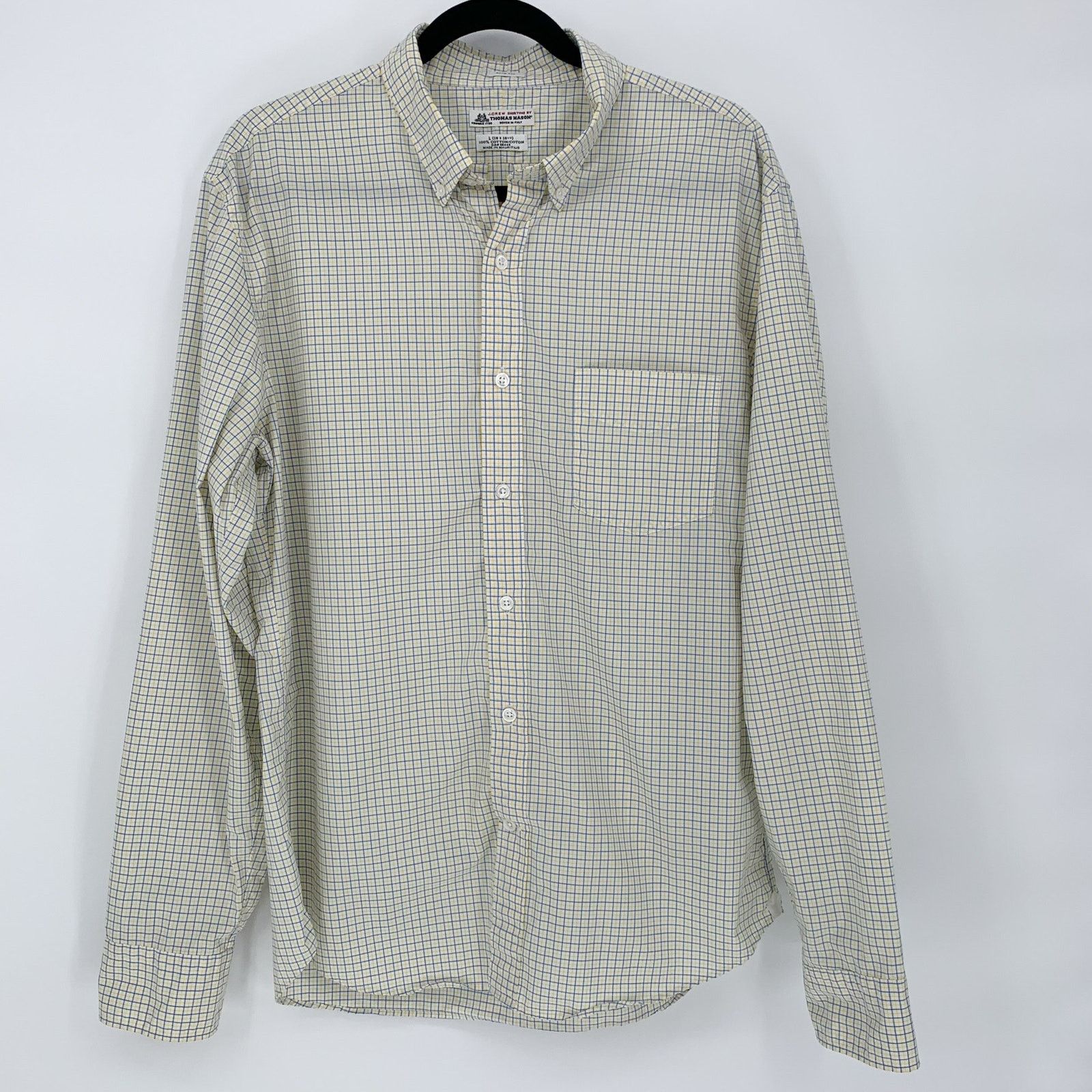 J.Crew J.Crew Button Down Shirt Men's Large Yellow Blue Gingham Size US L / EU 52-54 / 3 - 1 Thumbnail