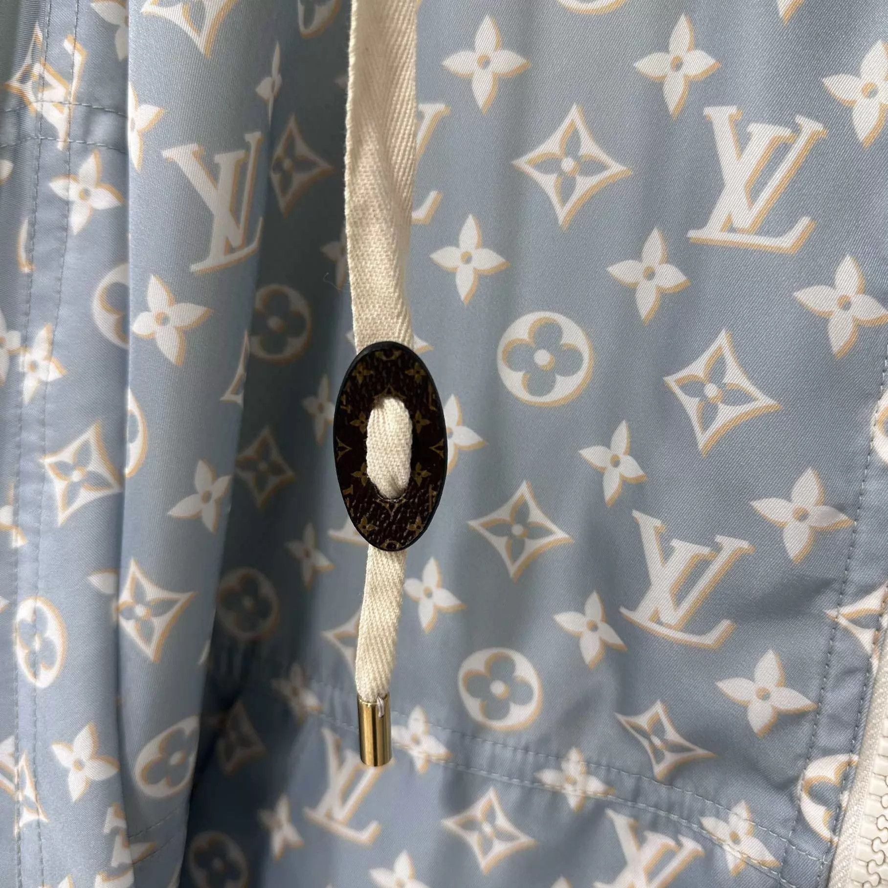 Louis Vuitton LV light blue monogram print shell jacket Size S / US 4 / IT 40 - 5 Thumbnail