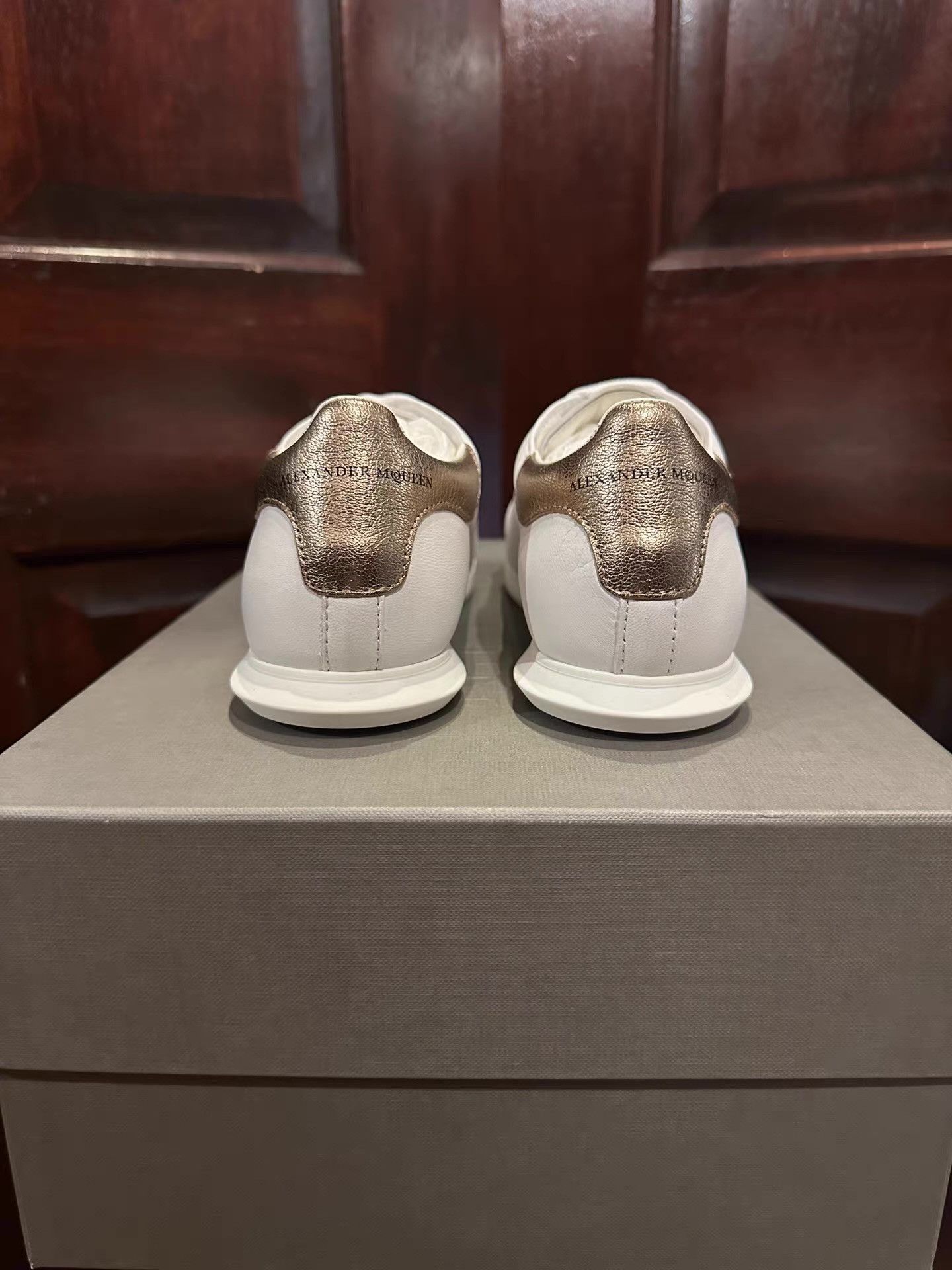 Alexander McQueen Alexander McQueen Mainline Women's White Champagne‑Heel Ｑ25 Size US 7 / IT 37 - 3 Thumbnail