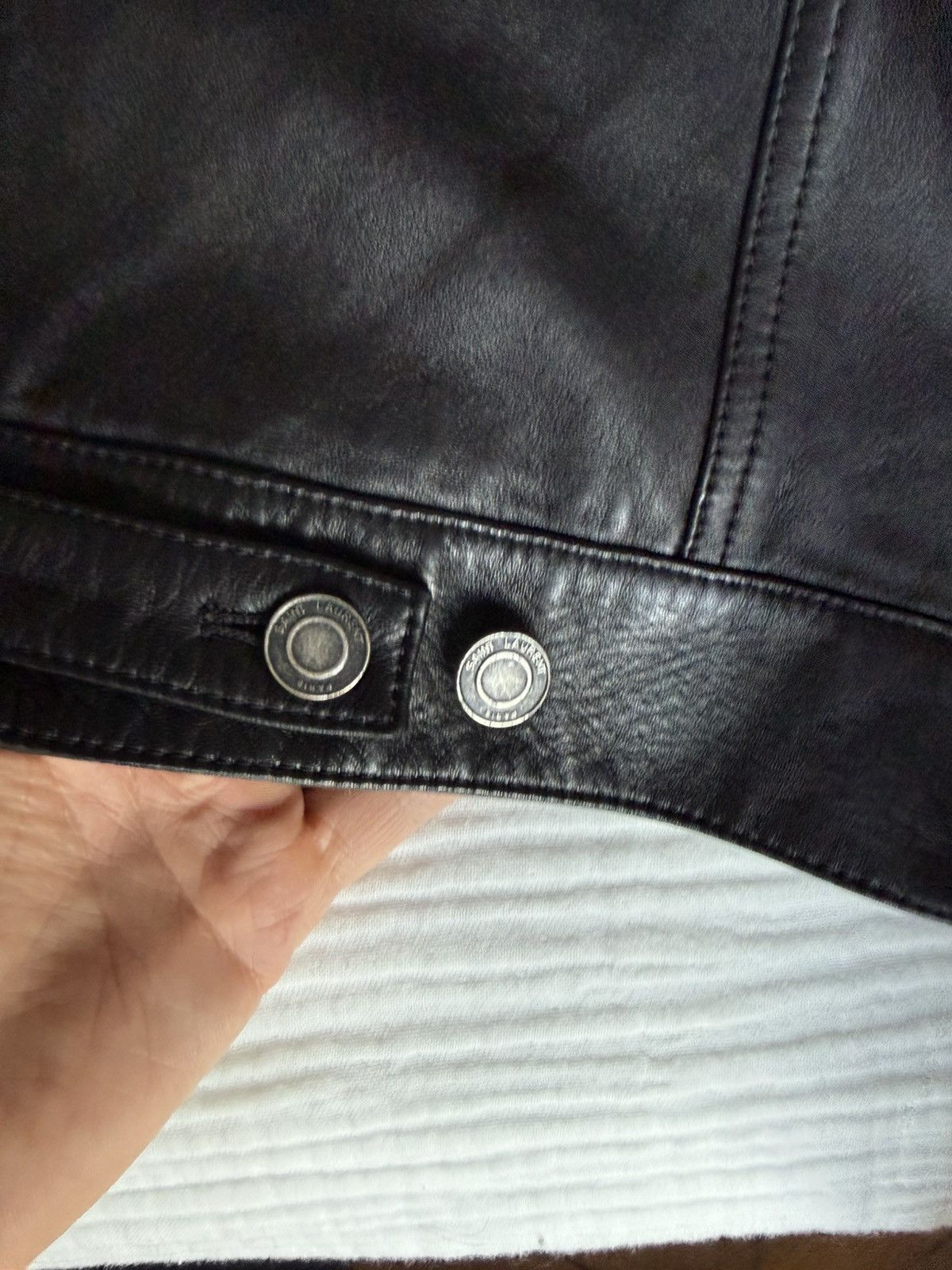Saint Laurent Paris Saint Laurent Lamb Leather Trucker Size US L / EU 52-54 / 3 - 8 Thumbnail