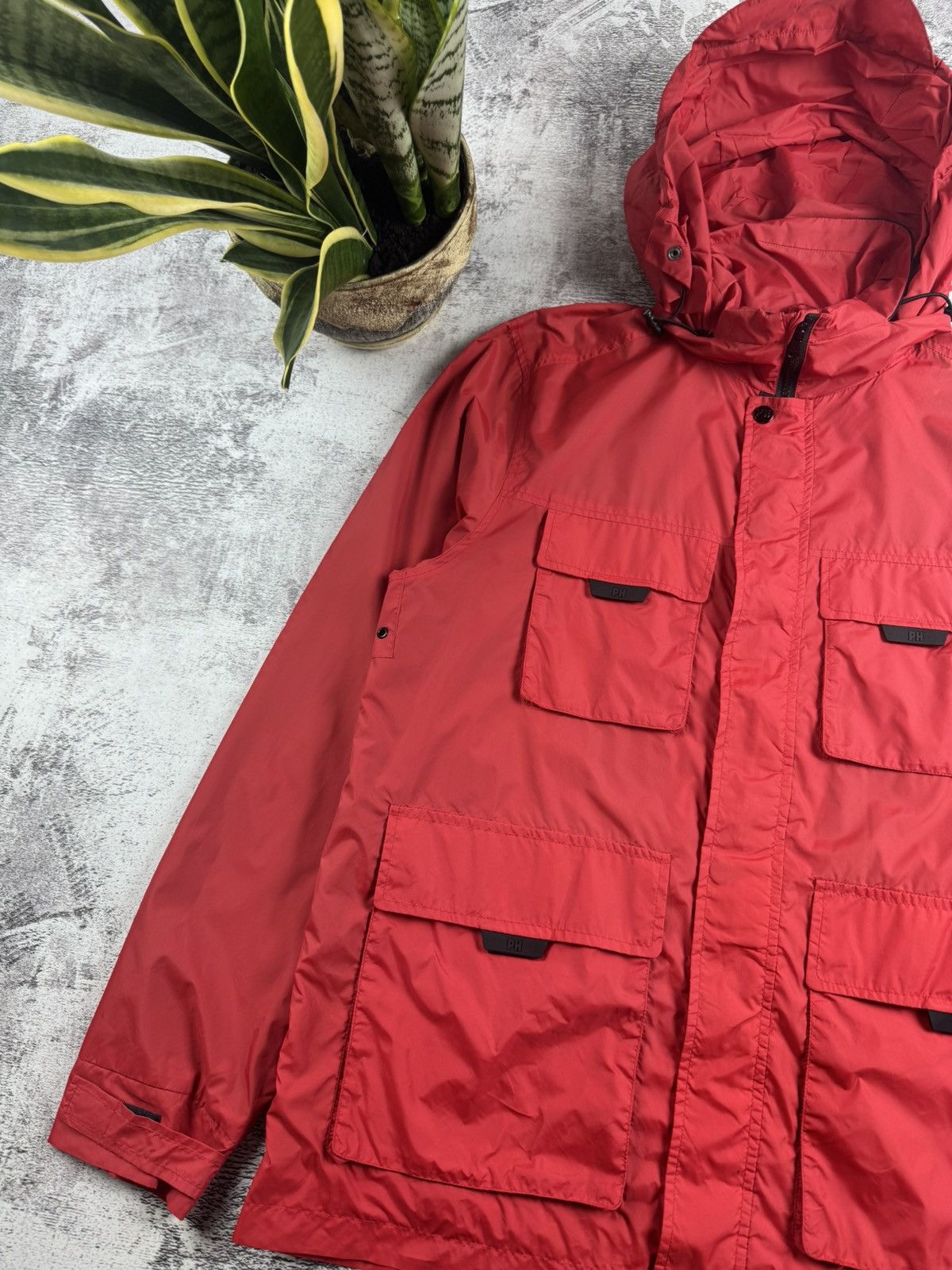 Vintage Peaceful Hooligan Dudley Red Zip Men’s XL Nylon Pocket Jacket Winderbreaker Size US XL / EU 56 / 4 - 10 Thumbnail