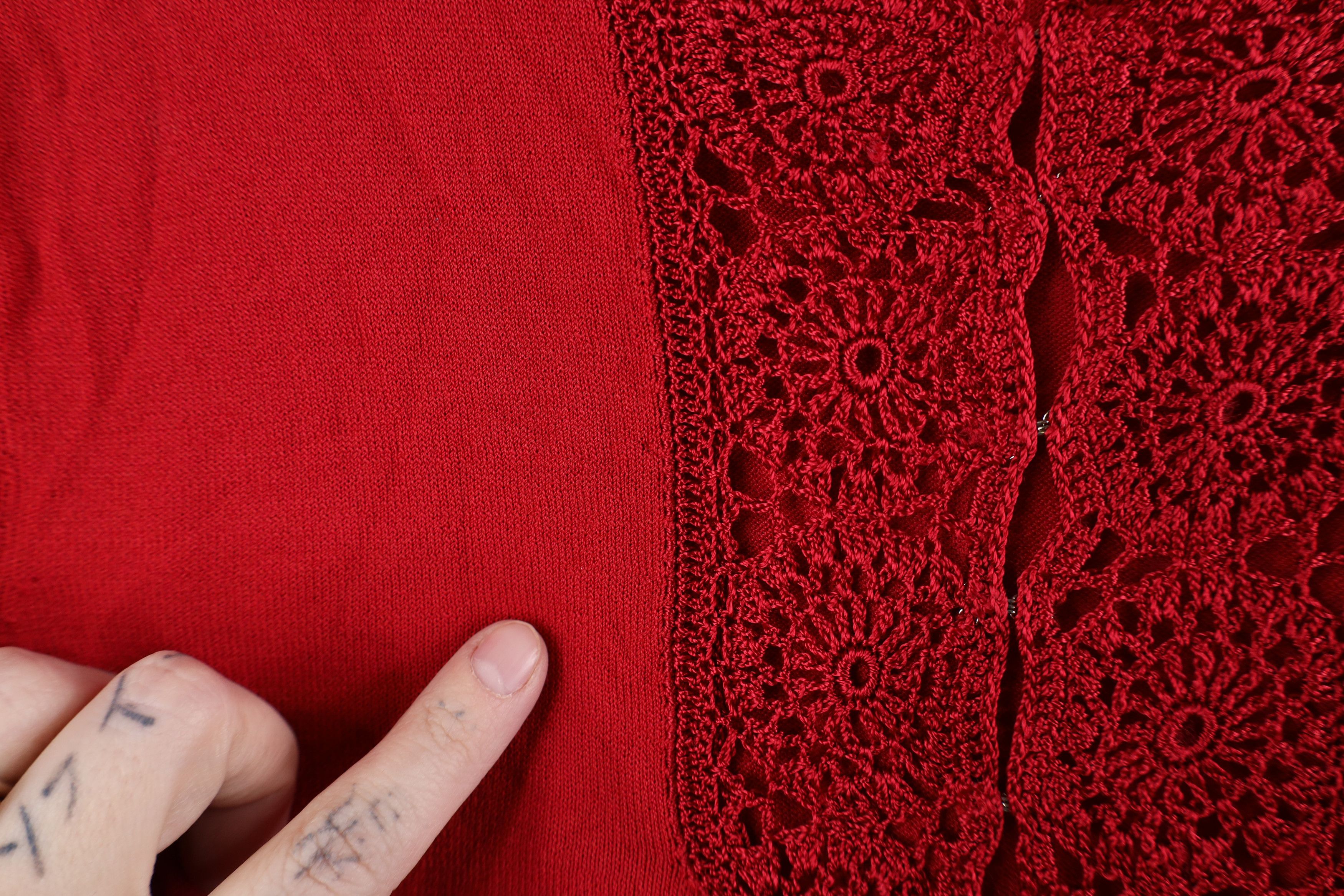 Vintage Deadstock Vintage 90s Y2K Babydoll Ribbed Knit T-Shirt Red Size M / US 6-8 / IT 42-44 - 6 Thumbnail