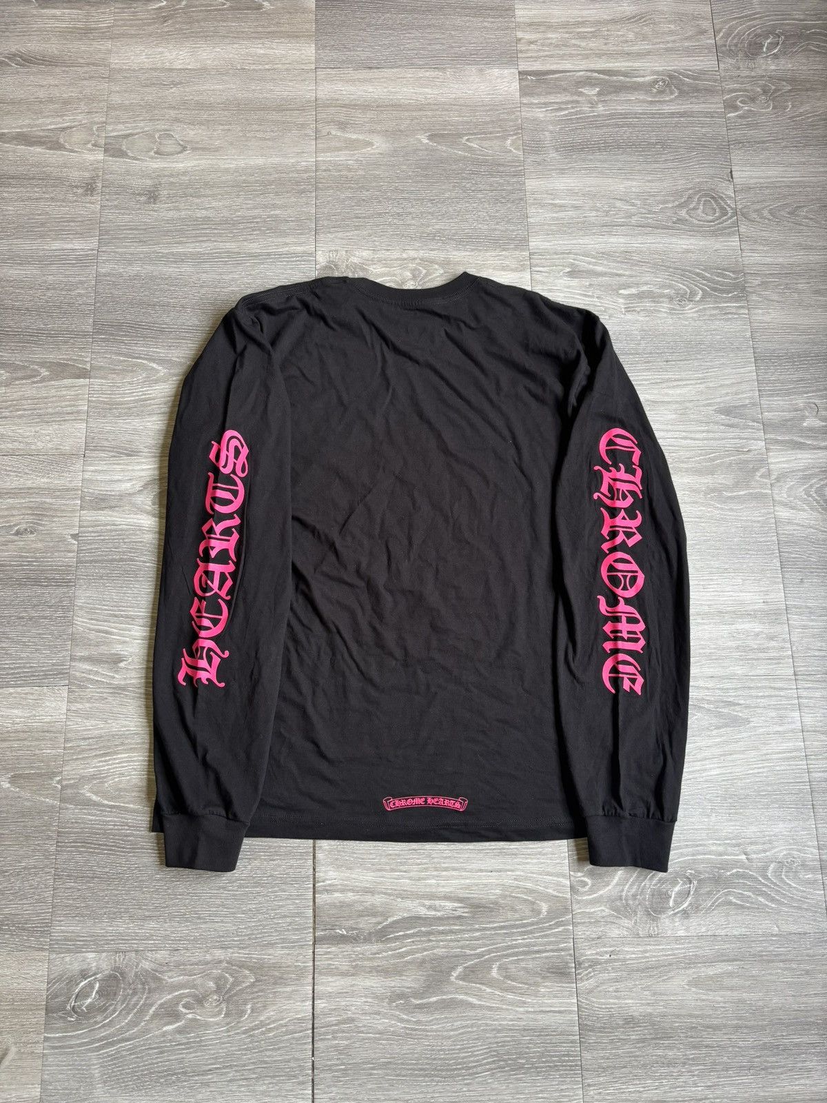 Chrome Hearts Chrome Hearts Pink Neck Logo LS Tee Size US XL / EU 56 / 4 - 5 Thumbnail